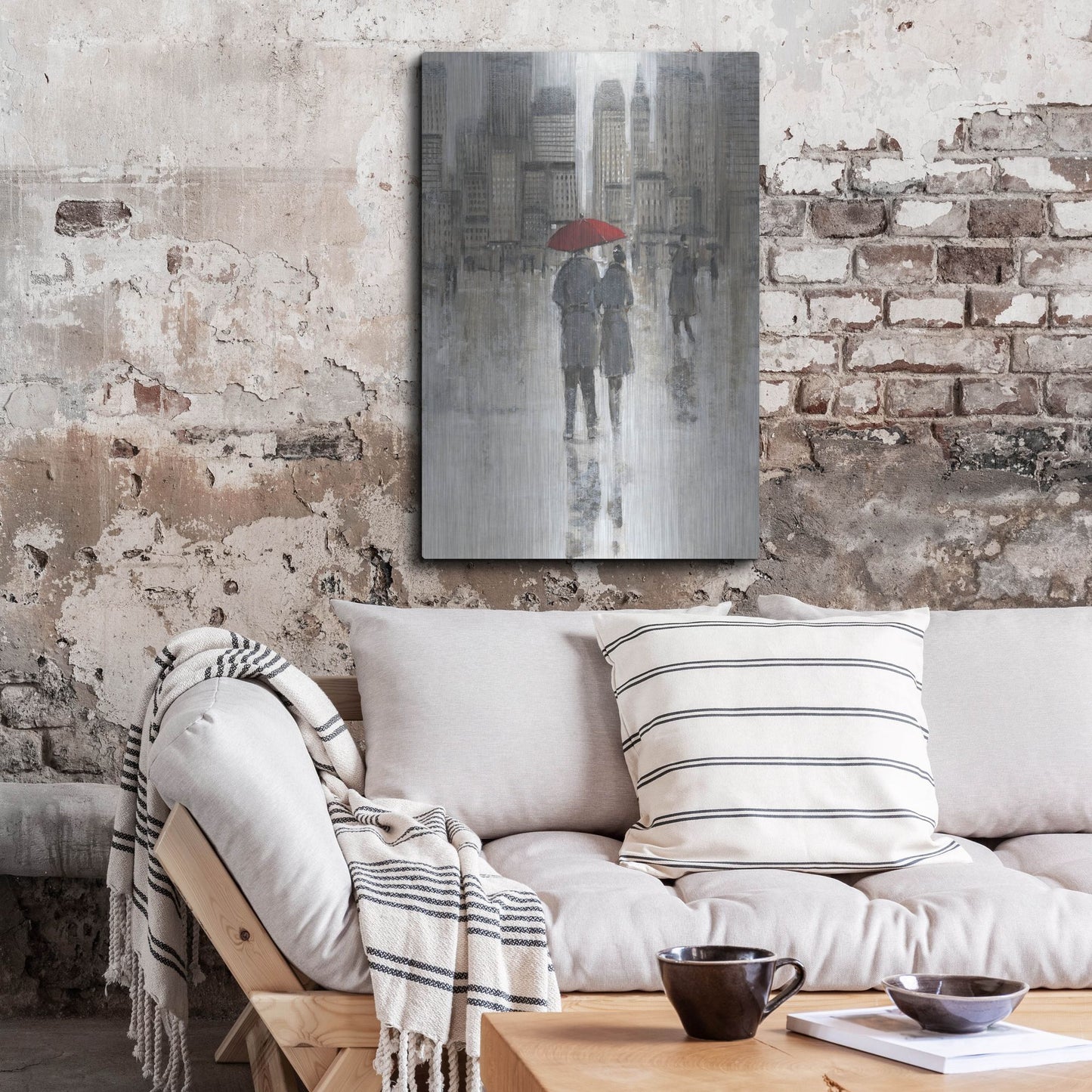 Luxe Metal Art 'Rain in The City I' by Tim O'Toole, Metal Wall Art,24x36