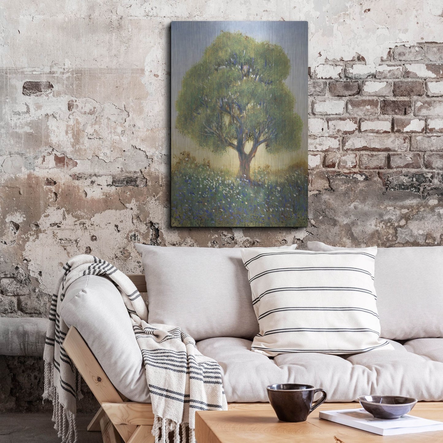 Luxe Metal Art 'Standing in the Field I' by Tim O'Toole, Metal Wall Art,24x36