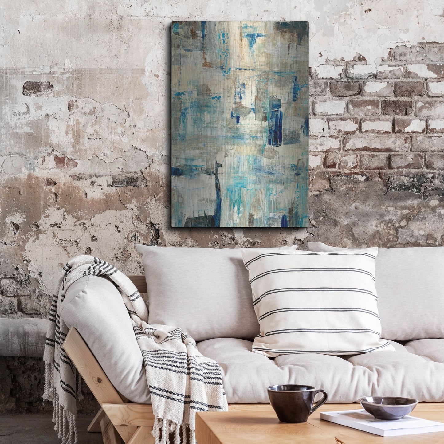 Luxe Metal Art 'Aqua Separation I' by Tim O'Toole, Metal Wall Art,24x36