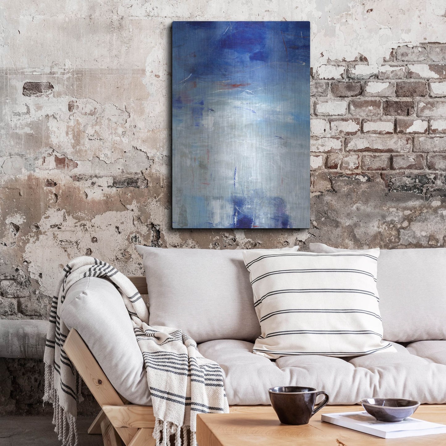 Luxe Metal Art 'Between the Line I' by Tim O'Toole, Metal Wall Art,24x36