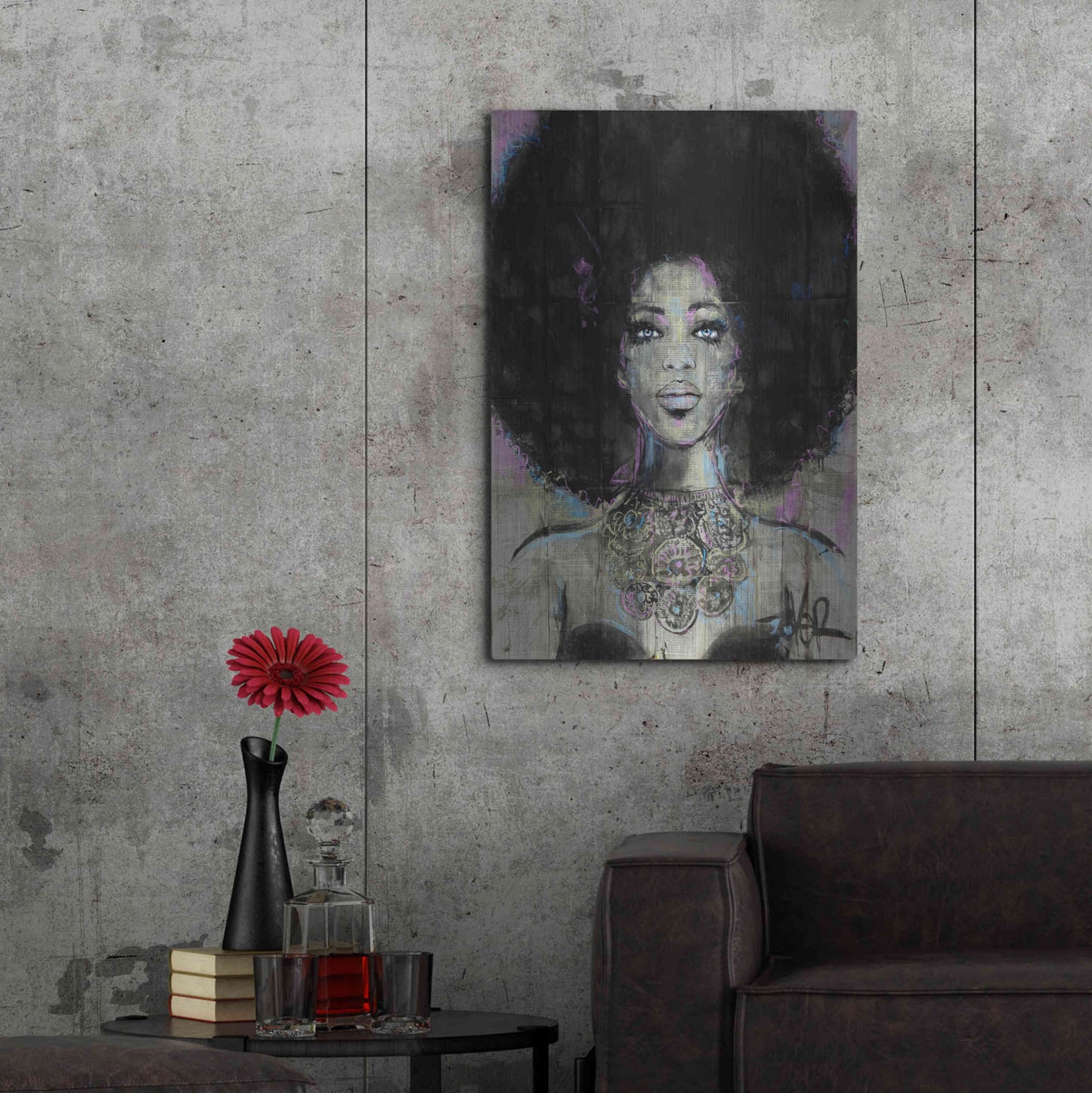 Luxe Metal Art 'Soul' by Loui Jover, Metal Wall Art,24x36
