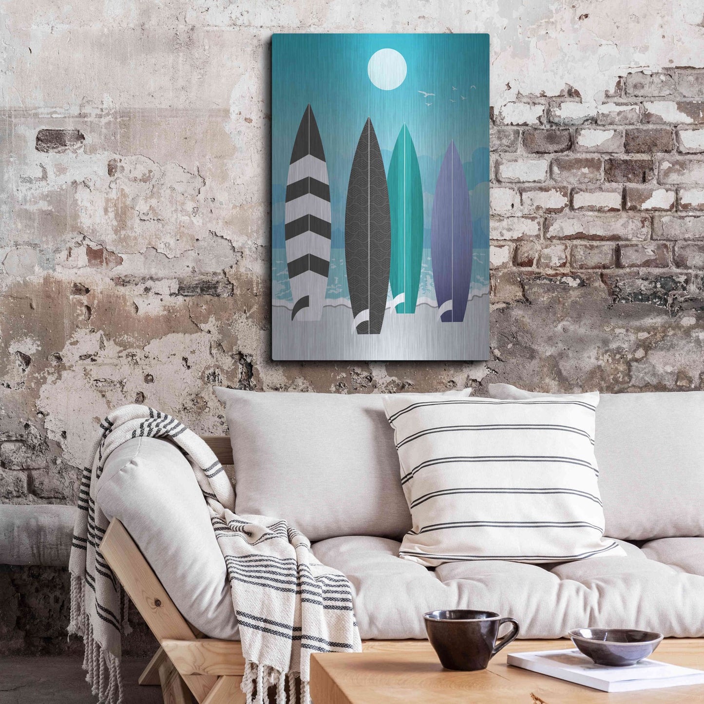Luxe Metal Art 'Surfboards' by Ayse, Metal Wall Art,24x36