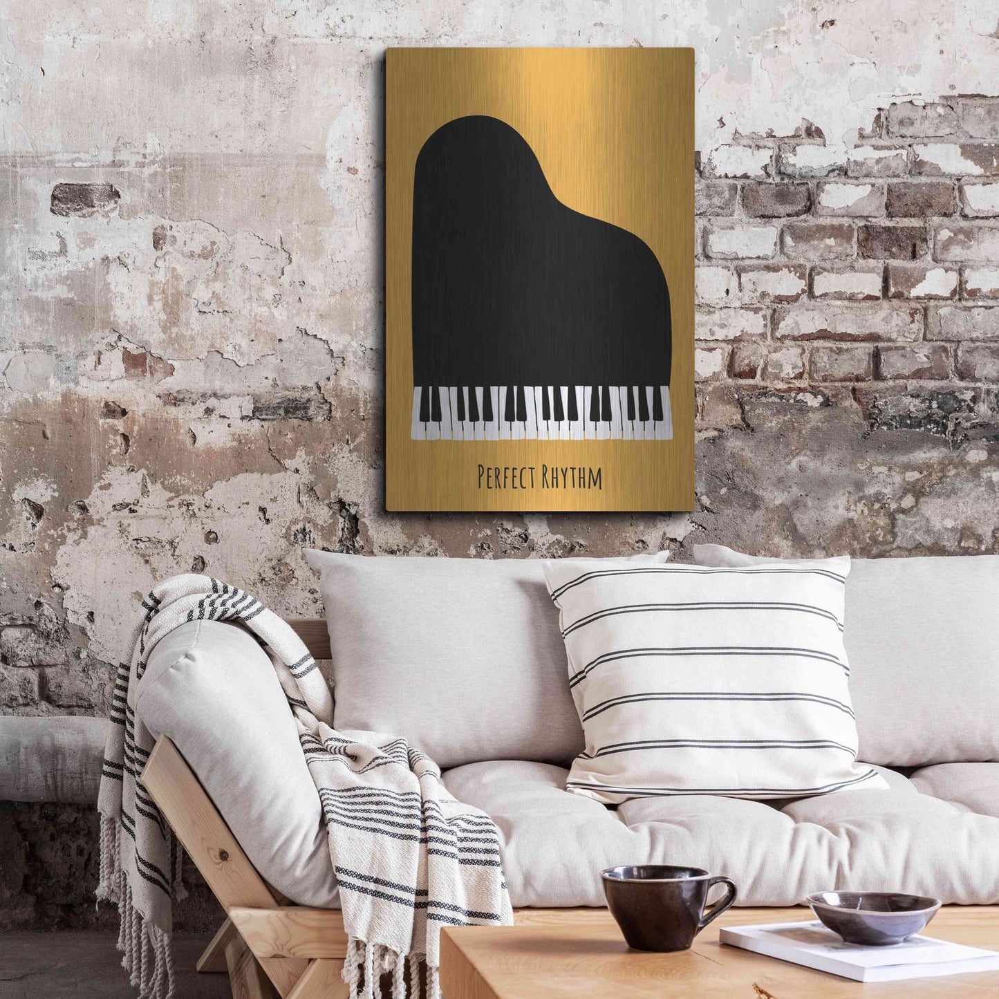 Luxe Metal Art 'Piano' by Ayse, Metal Wall Art,24x36