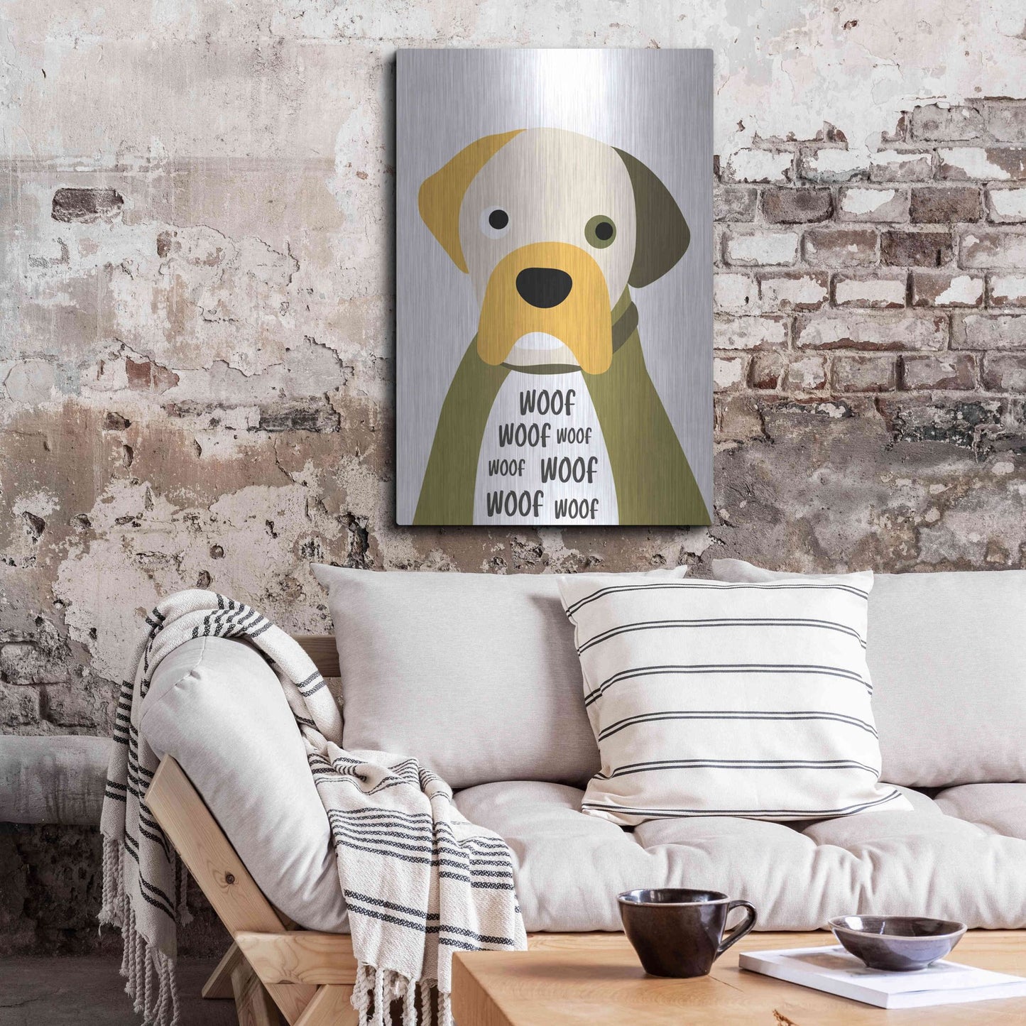 Luxe Metal Art 'Woof' by Ayse, Metal Wall Art,24x36