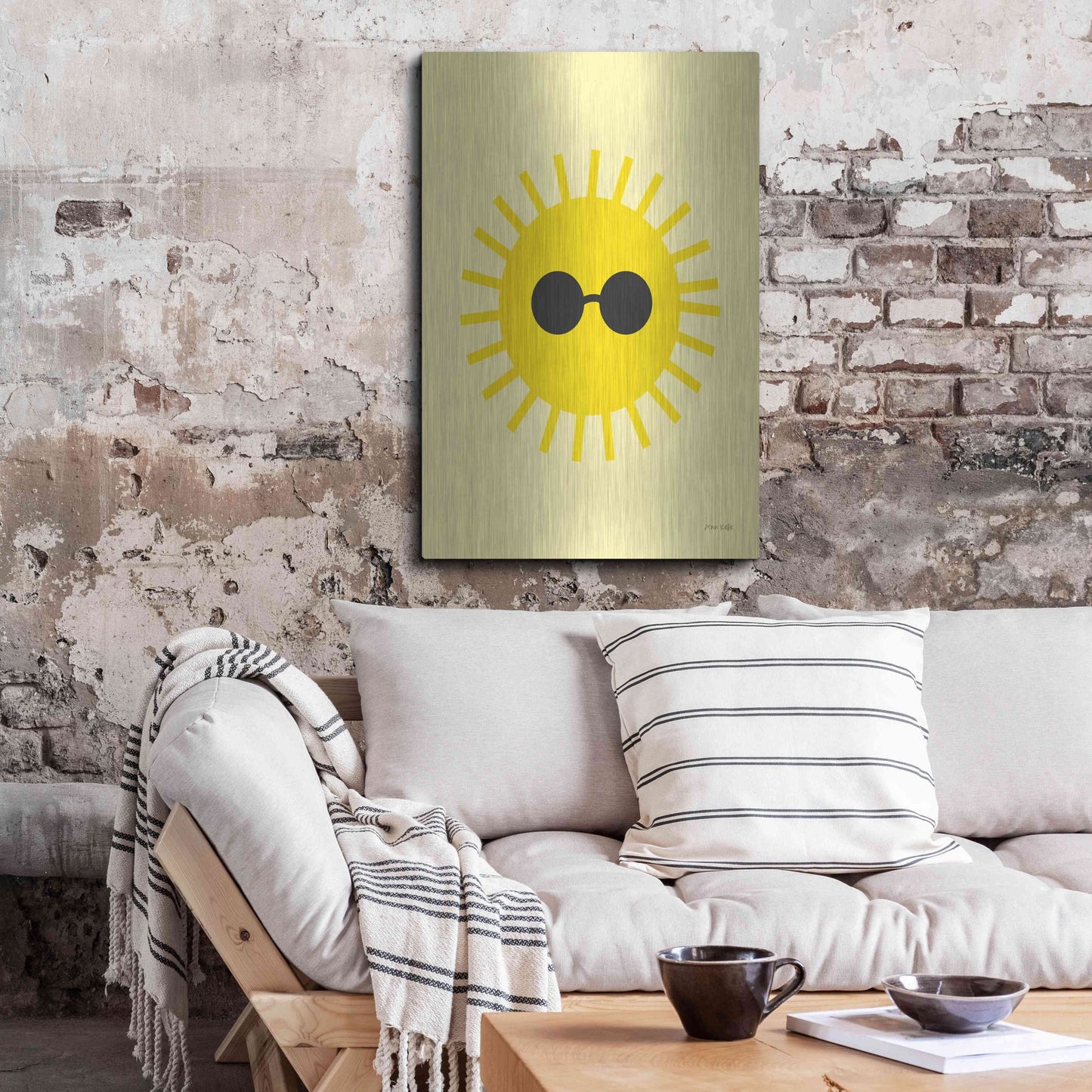 Luxe Metal Art 'Sunny' by Ann Kelle Designs, Metal Wall Art,24x36