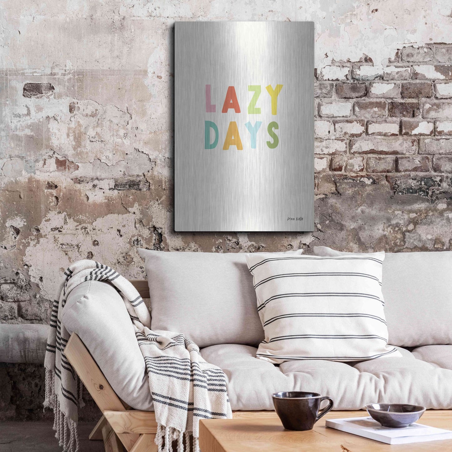 Luxe Metal Art 'Lazy Days' by Ann Kelle Designs, Metal Wall Art,24x36