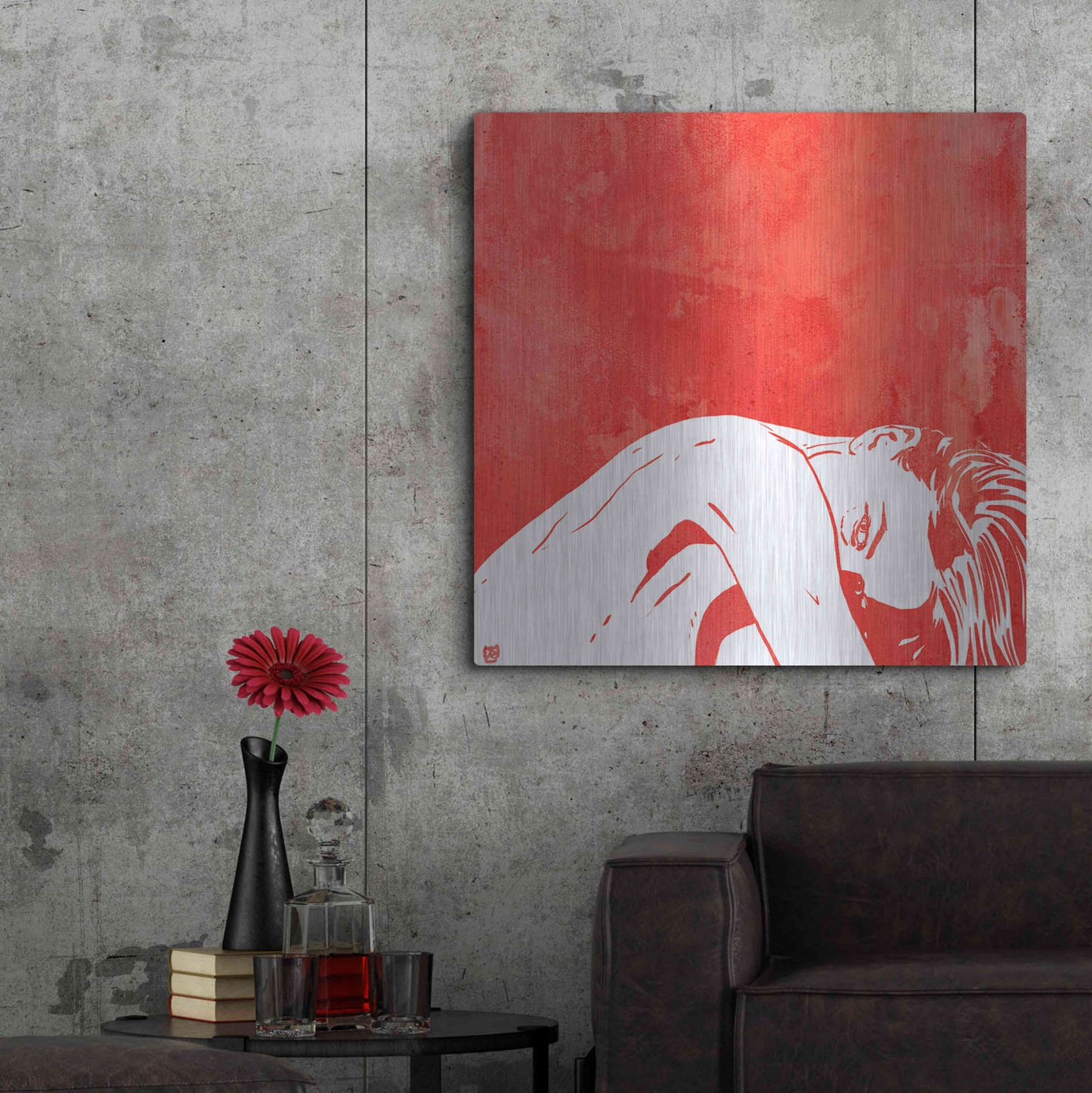 Luxe Metal Art 'August 1' by Giuseppe Cristiano, Metal Wall Art,36x36