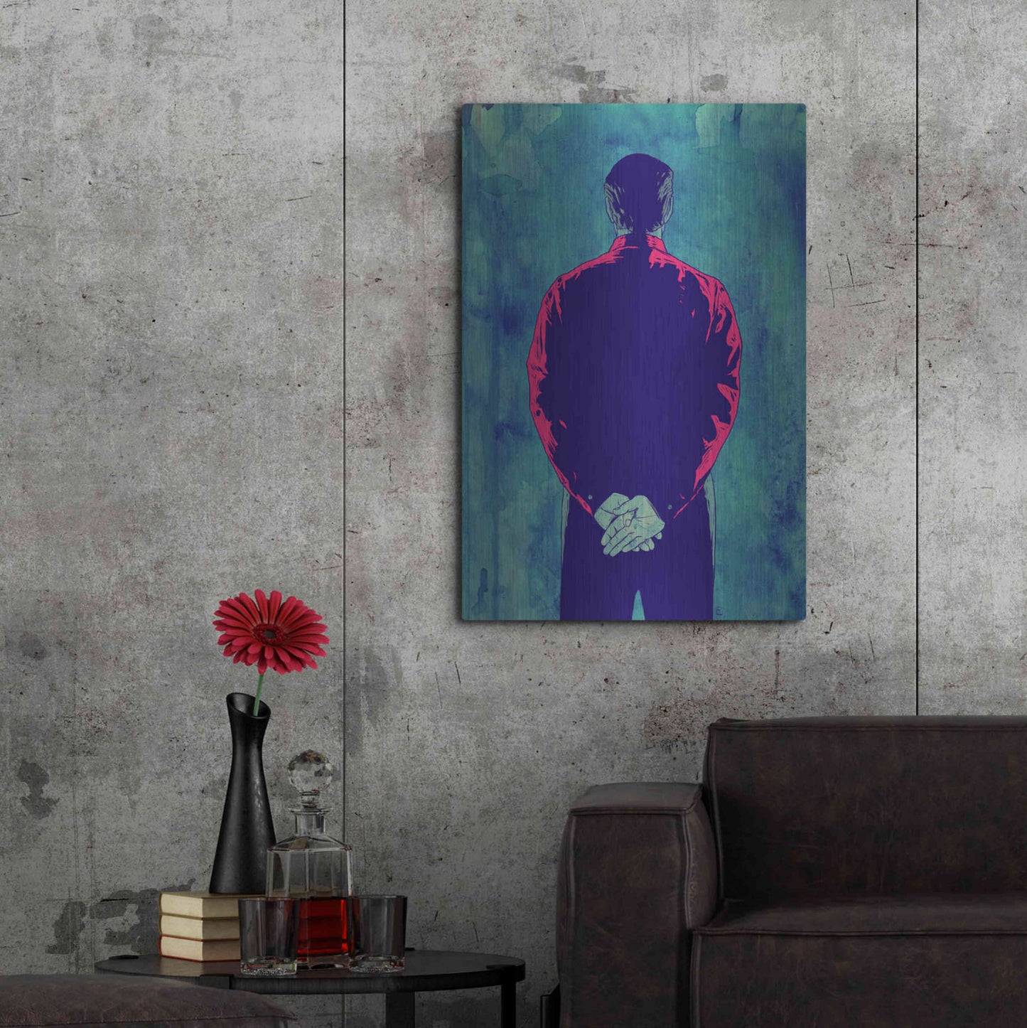 Luxe Metal Art 'Back' by Giuseppe Cristiano, Metal Wall Art,24x36