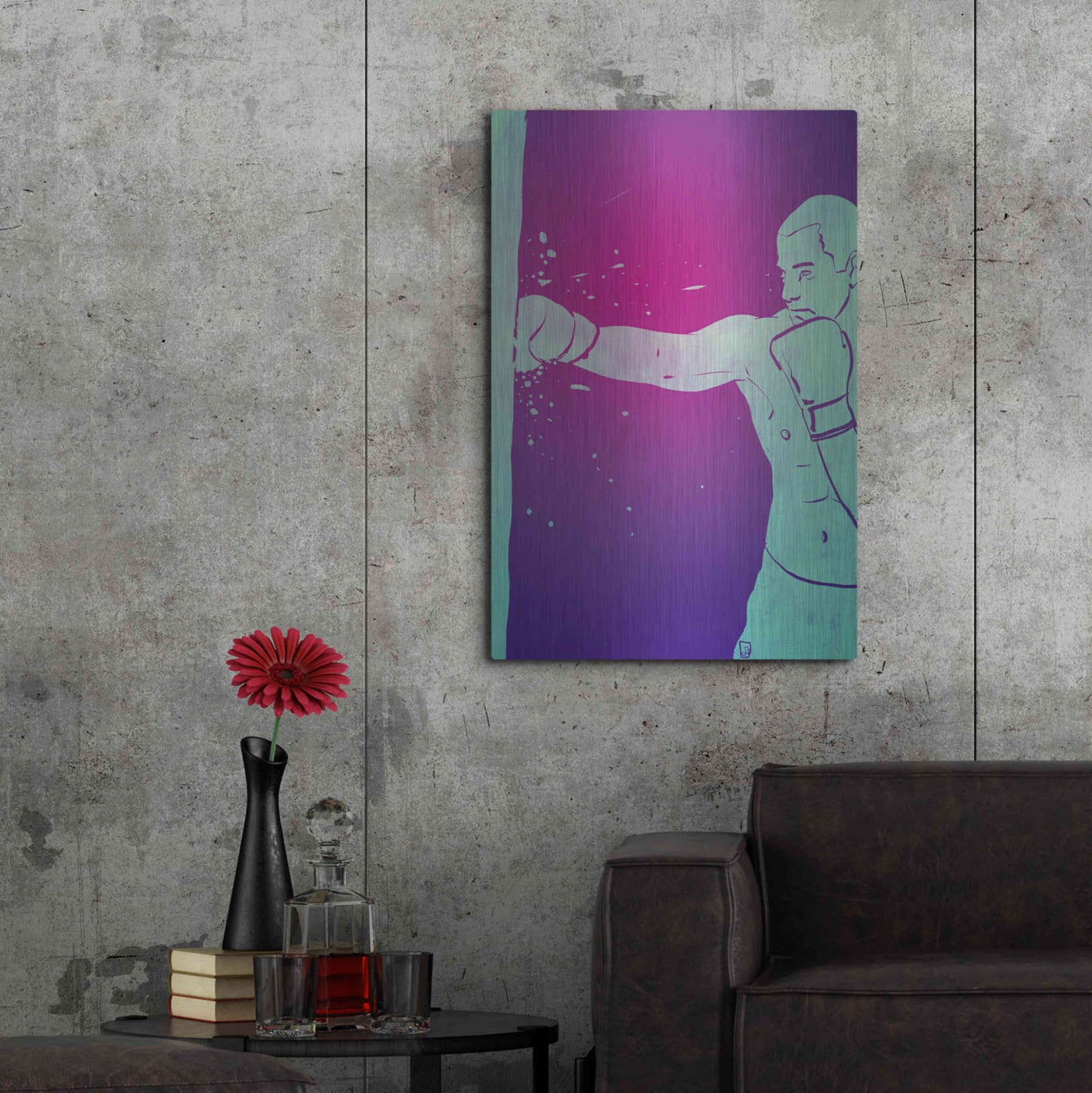 Luxe Metal Art 'Boxing Club 6' by Giuseppe Cristiano, Metal Wall Art,24x36