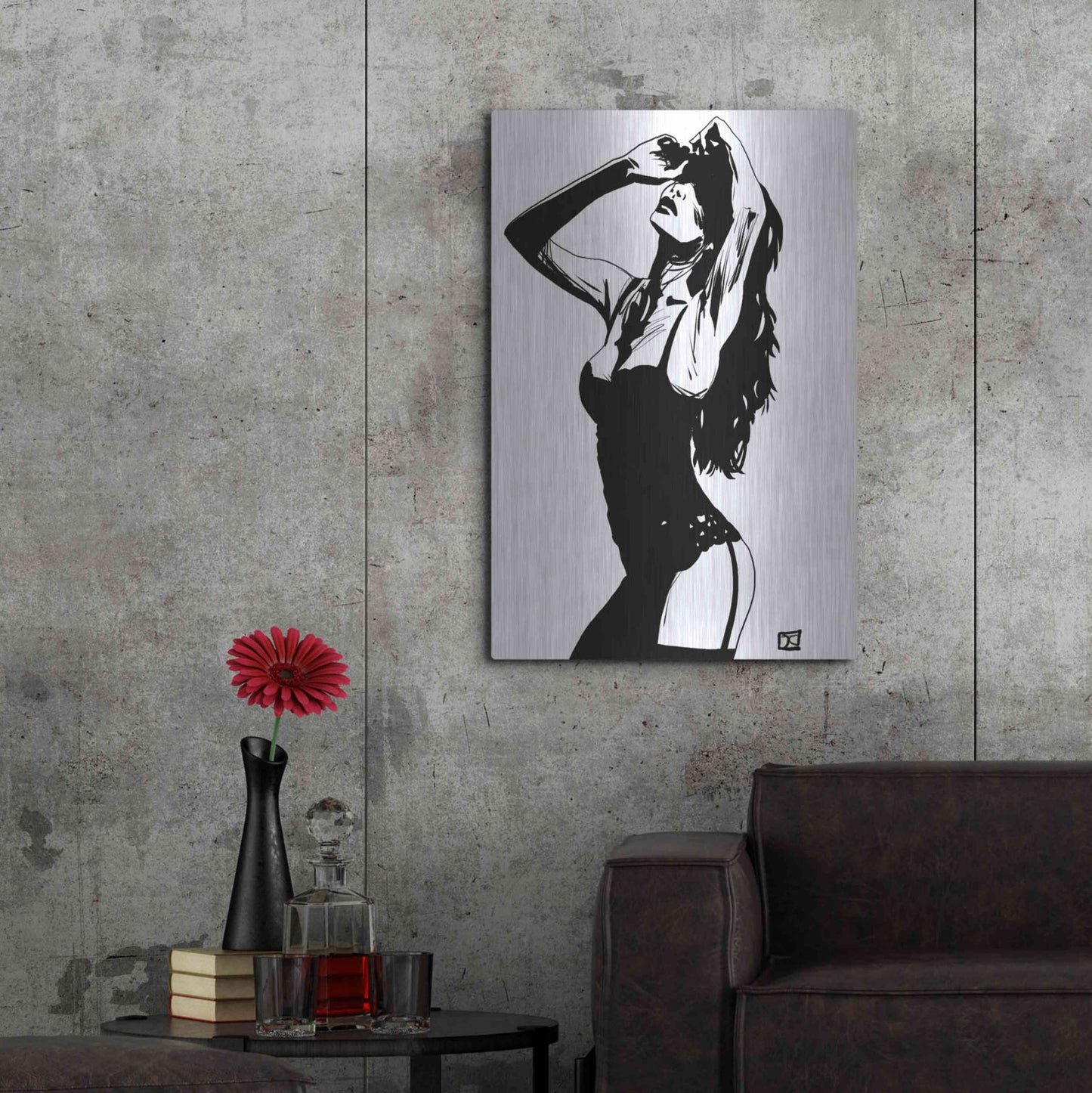 Luxe Metal Art 'Lingerie' by Giuseppe Cristiano, Metal Wall Art,24x36
