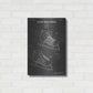 Luxe Metal Art 'Hockey Shoe Vintage Patent Blueprint' by Epic Portfolio, Metal Wall Art,16x24
