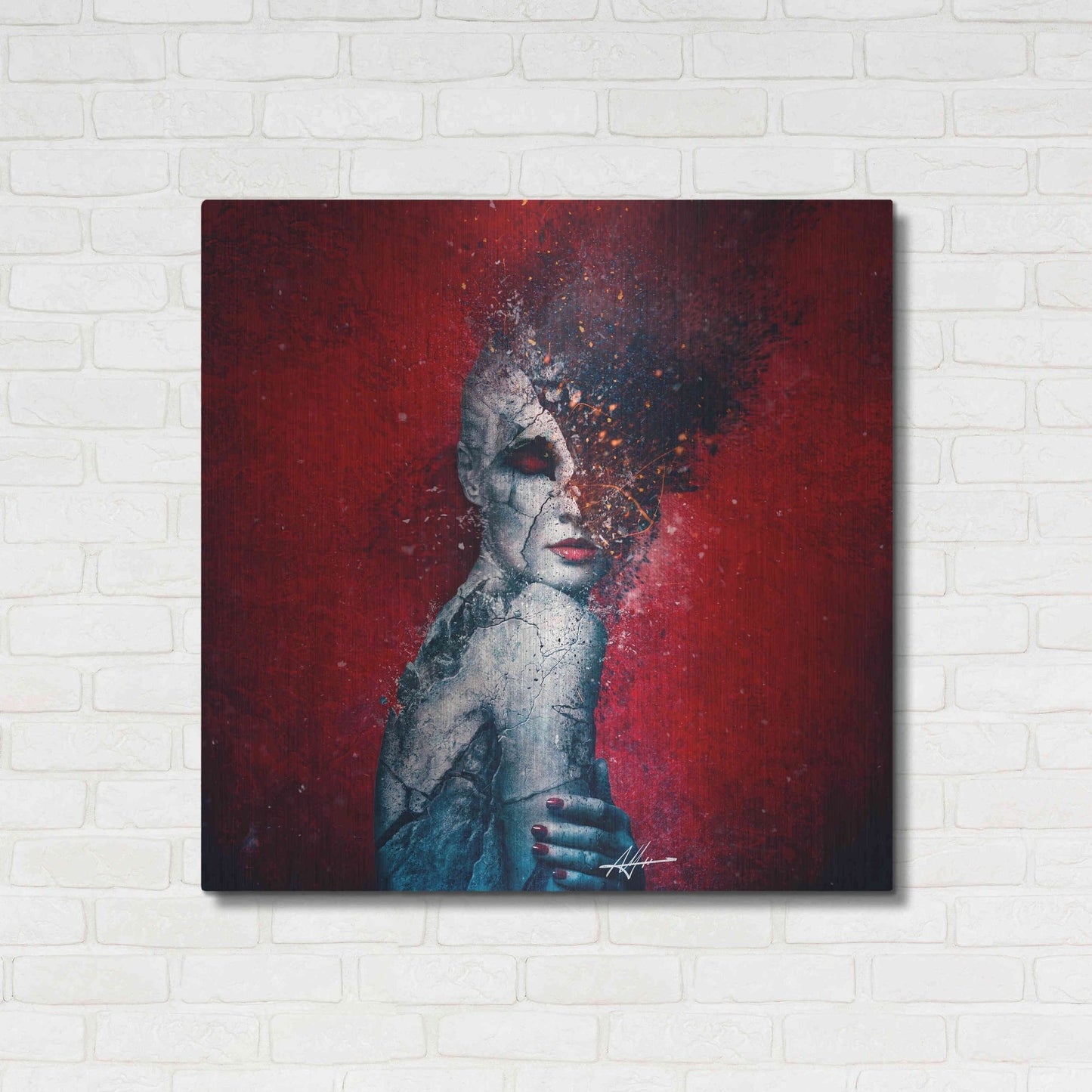Luxe Metal Art 'Indifference' by Mario Sanchez Nevado, Metal Wall Art,36x36