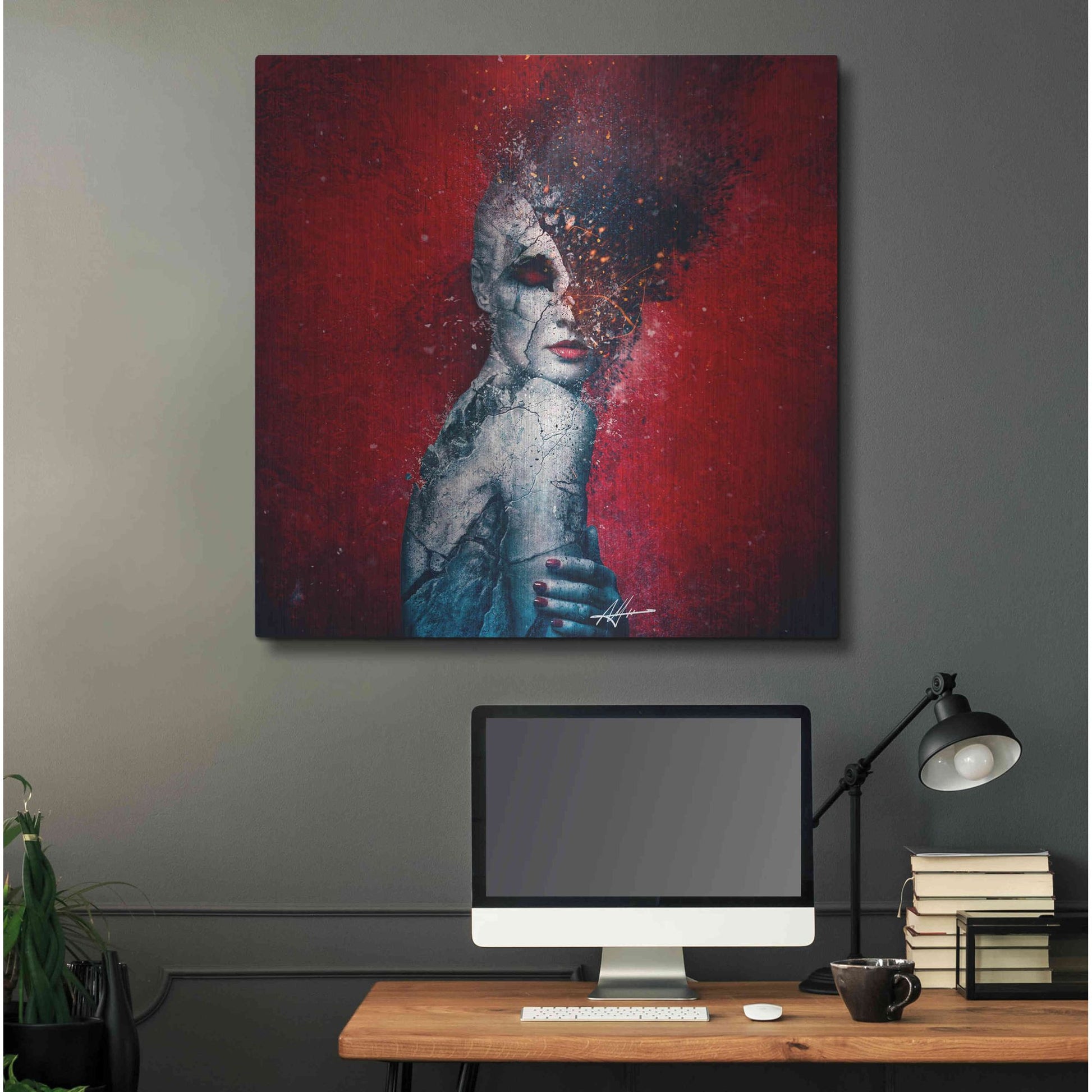 Luxe Metal Art 'Indifference' by Mario Sanchez Nevado, Metal Wall Art,36x36