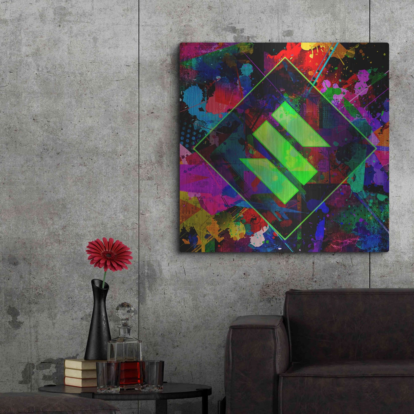 Luxe Metal Art 'SENT Crypto' by Luxe Metal Art Portfolio,36x36