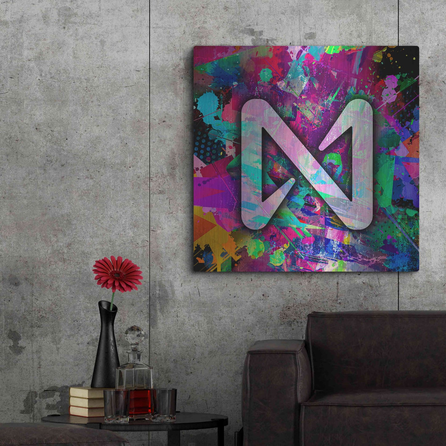 Luxe Metal Art 'NEAR Crypto' by Luxe Metal Art Portfolio,36x36