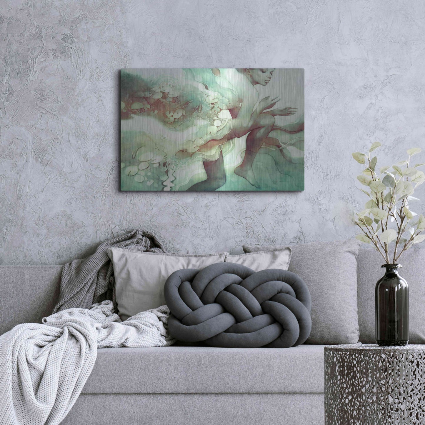 Luxe Metal Art 'Flood' by Anna Dittman, Metal Wall Art,36x24