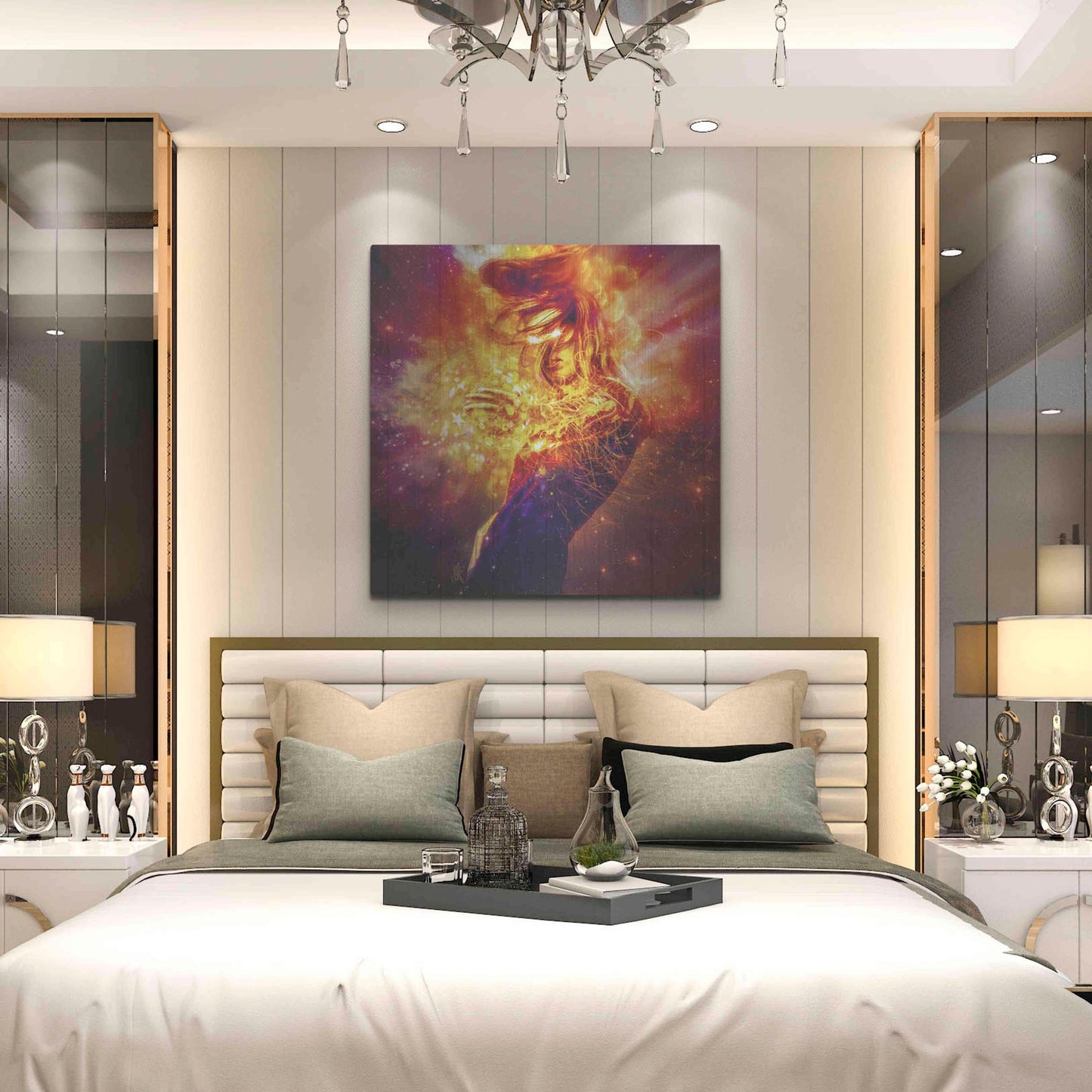 Luxe Metal Art 'Magic' by Mario Sanchez Nevado, Metal Wall Art,36x36