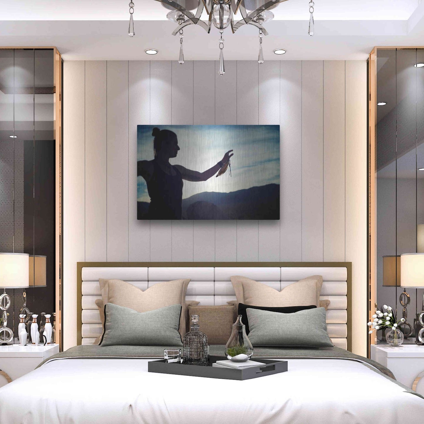 Luxe Metal Art 'Touch The Sky' by Elena Ray, Metal Wall Art,36x24