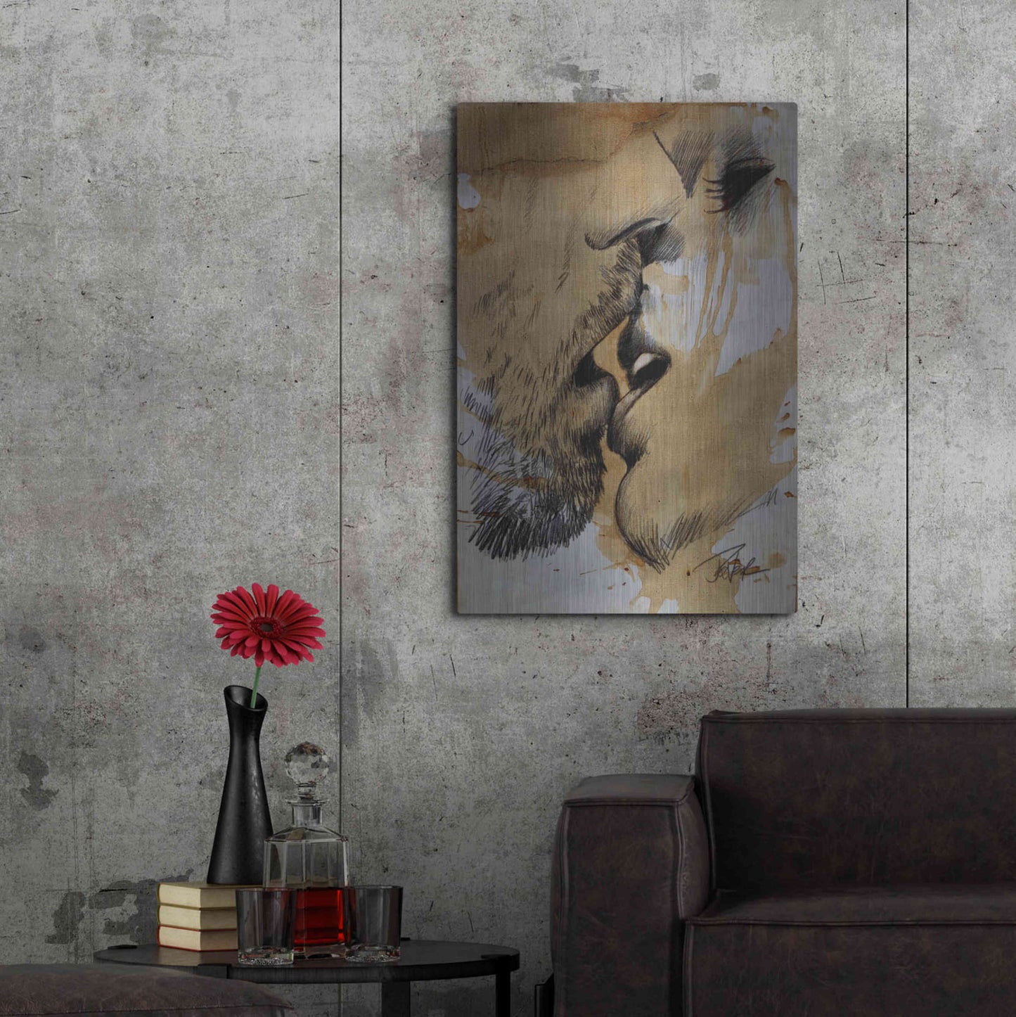 Luxe Metal Art 'Now Or Never' by Loui Jover, Metal Wall Art,24x36