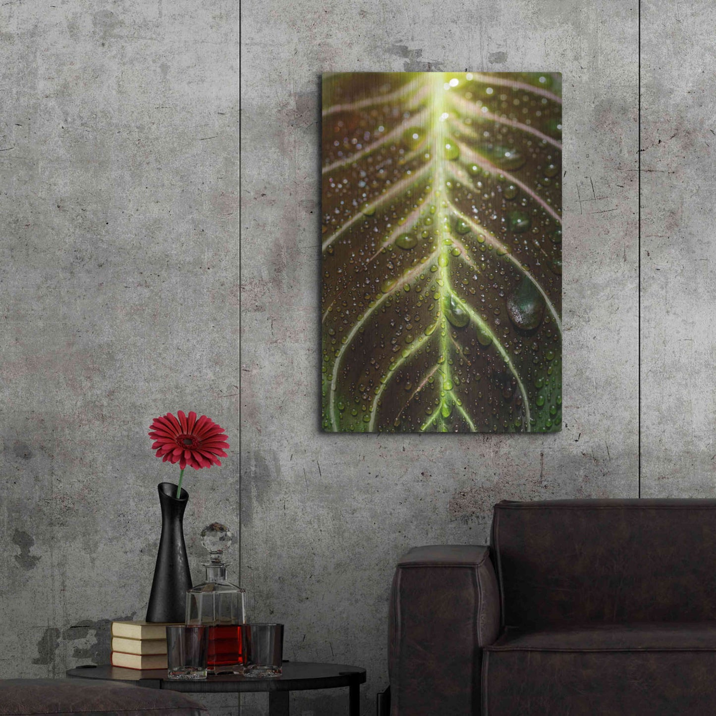 Luxe Metal Art 'Morning Dew' by Epic Portfolio Metal Wall Art,24x36