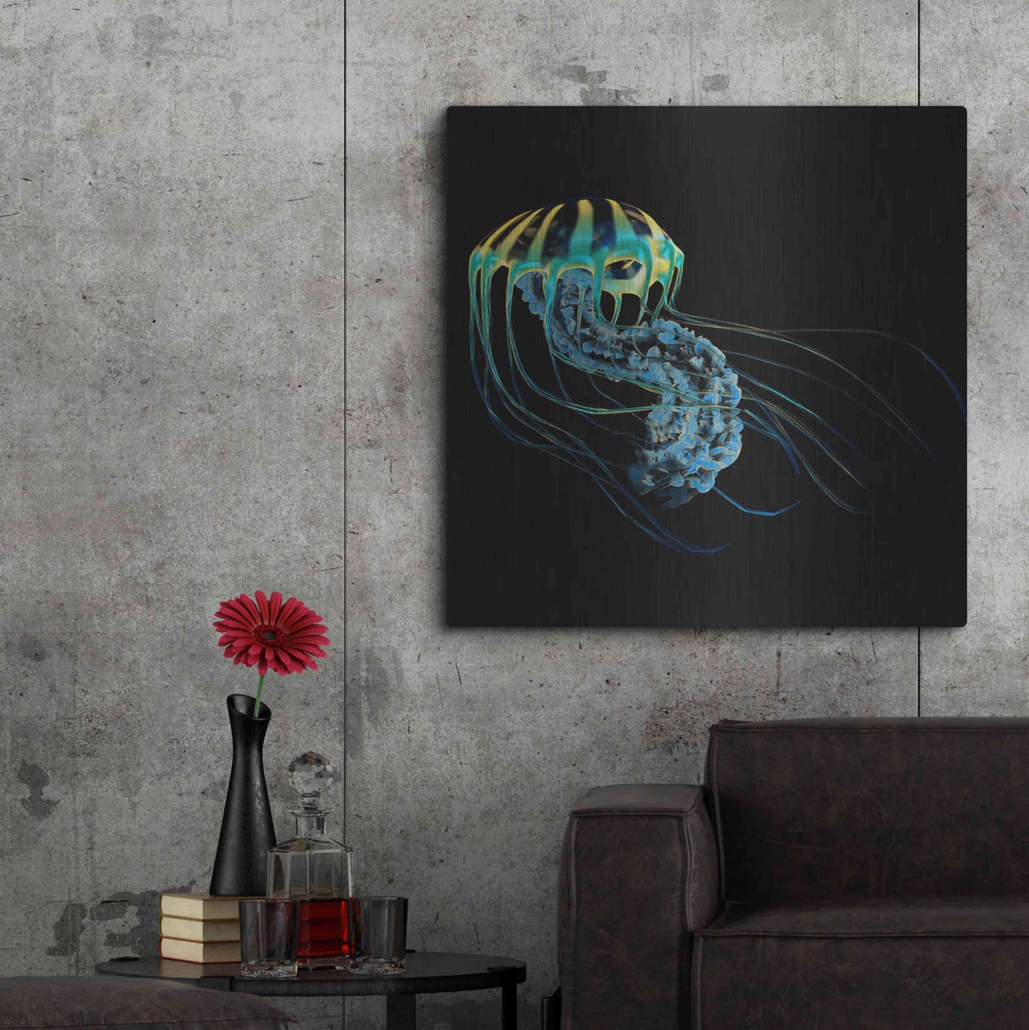 Luxe Metal Art 'The Deep Rastafari' by Epic Portfolio Metal Wall Art,36x36