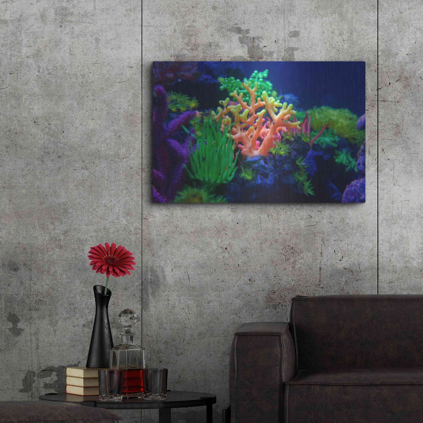 Luxe Metal Art 'Underwater Amazons' by Epic Portfolio Metal Wall Art,36x24