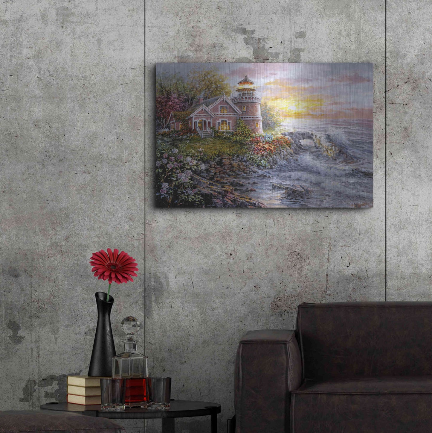 Luxe Metal Art 'Seafarer's Vigilant Sentry' by Nicky Boehme, Metal Wall Art,36x24