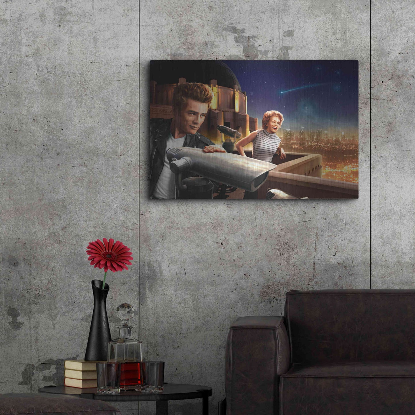 Luxe Metal Art 'Starry Night' by JJ Brando, Metal Wall Art,36x24