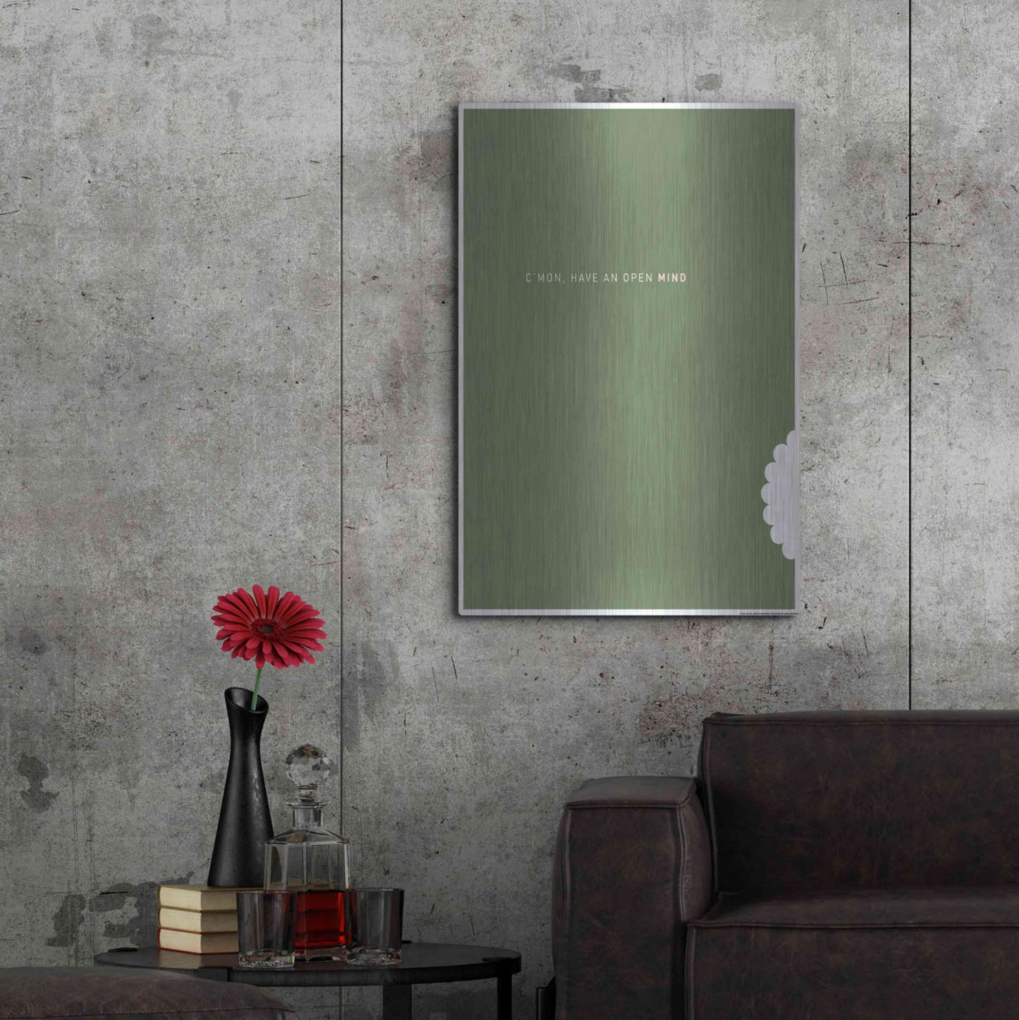 Luxe Metal Art 'Open Mind' by JJ Brando, Metal Wall Art,24x36