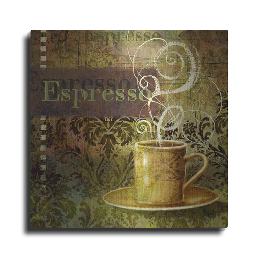 Luxe Metal Art 'Coffee 3 Espresso' by Viv Eisner, Metal Wall Art