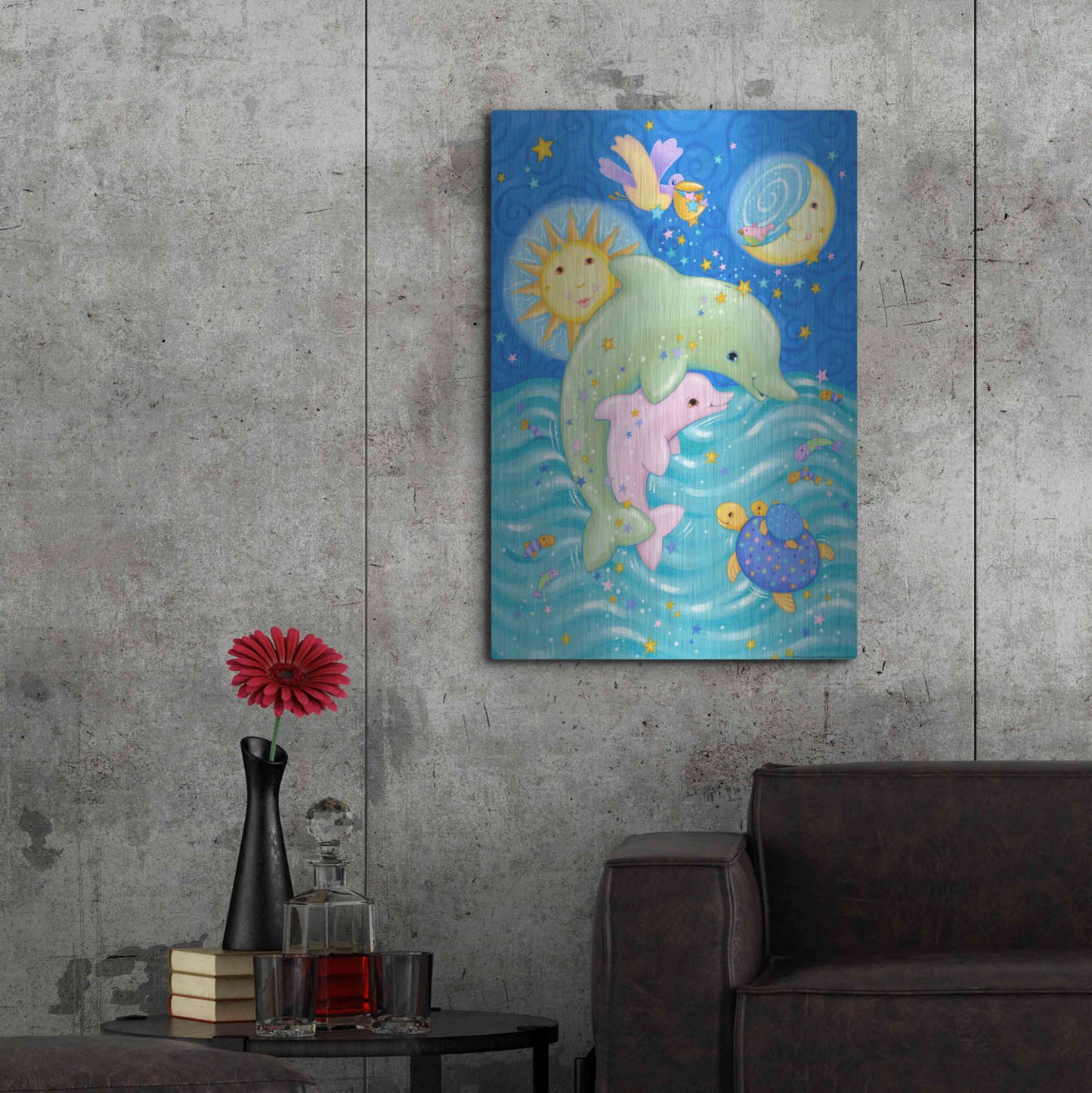 Luxe Metal Art 'Animal Babies 2' by Viv Eisner, Metal Wall Art,24x36