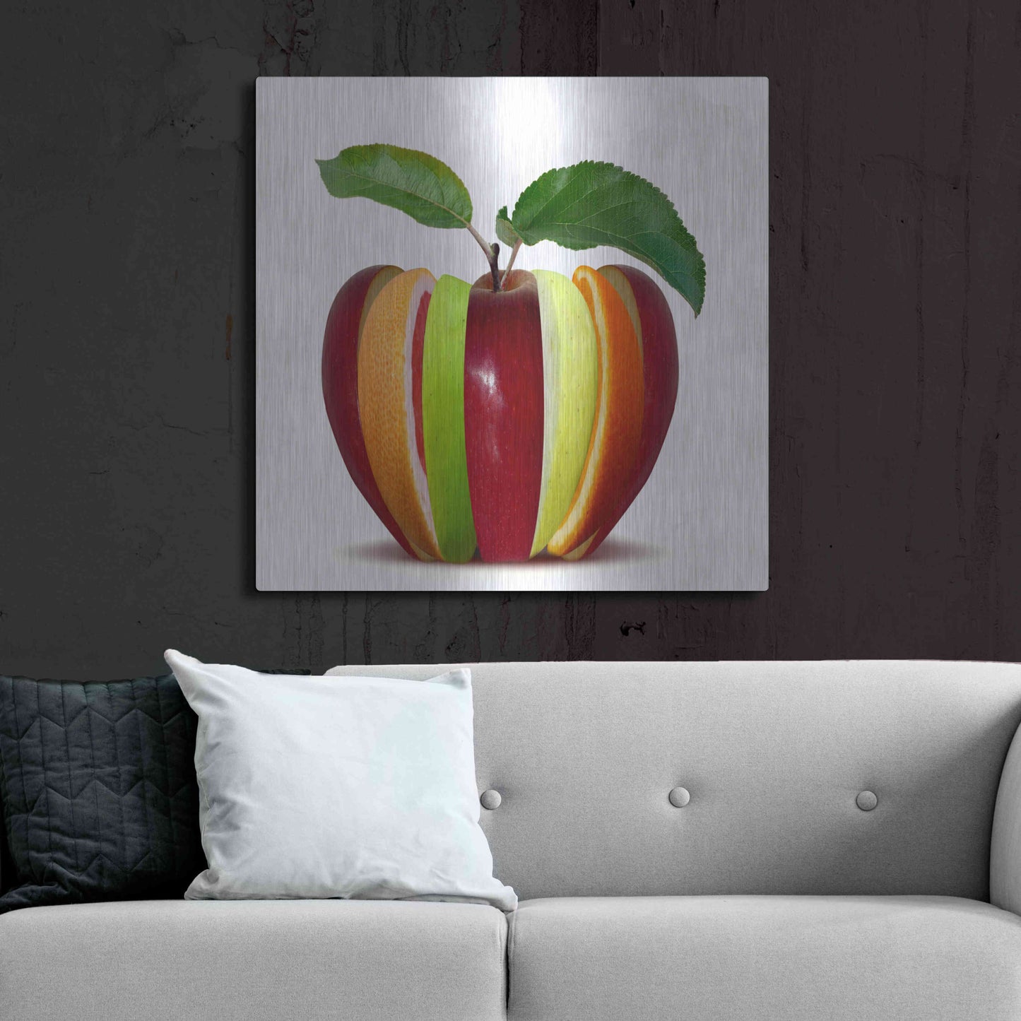Luxe Metal Art 'Fruitfully' by Epic Portfolio, Metal Wall Art,36x36