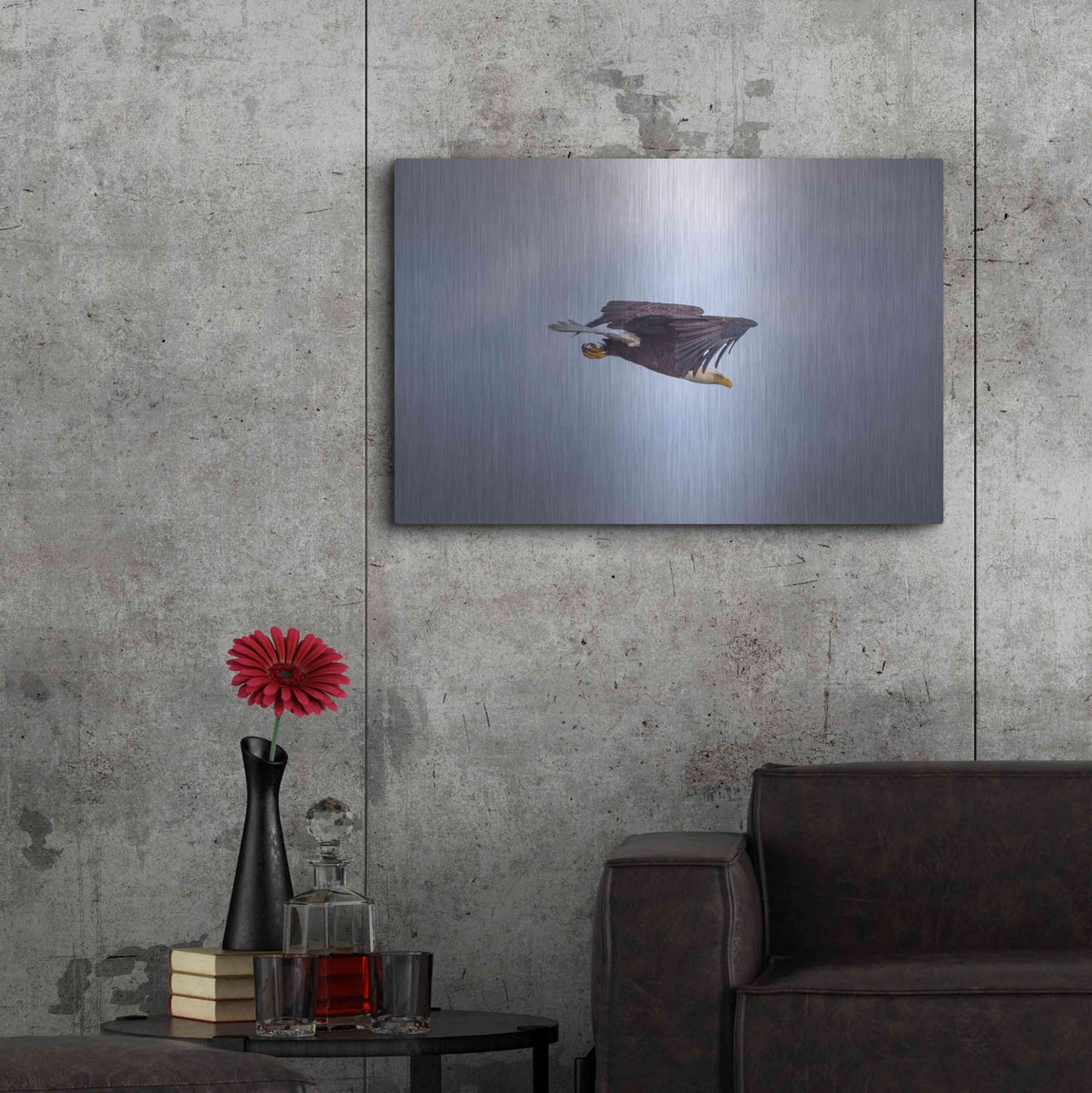Luxe Metal Art 'Bald Eagle Soas' by Epic Portfolio, Metal Wall Art,36x24