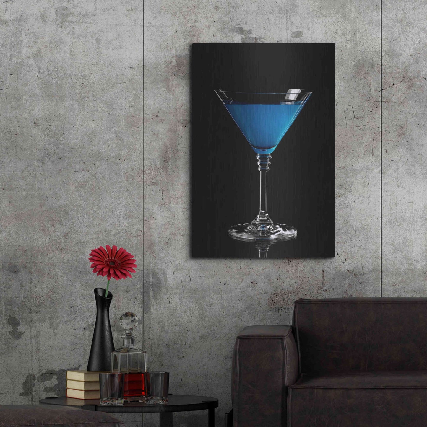 Luxe Metal Art 'Blue Curacao' by Epic Portfolio, Metal Wall Art,24x36