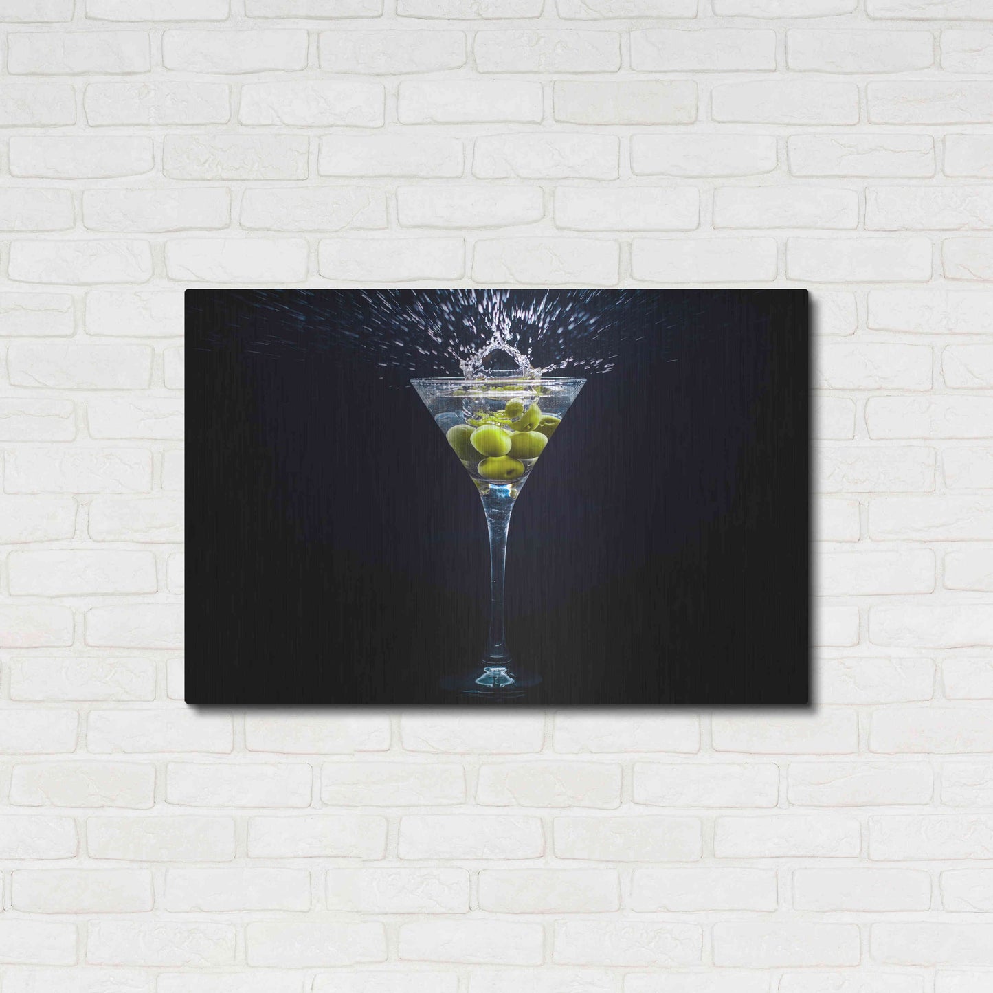 Luxe Metal Art 'Dirty Martini Splash' by Epic Portfolio, Metal Wall Art,36x24