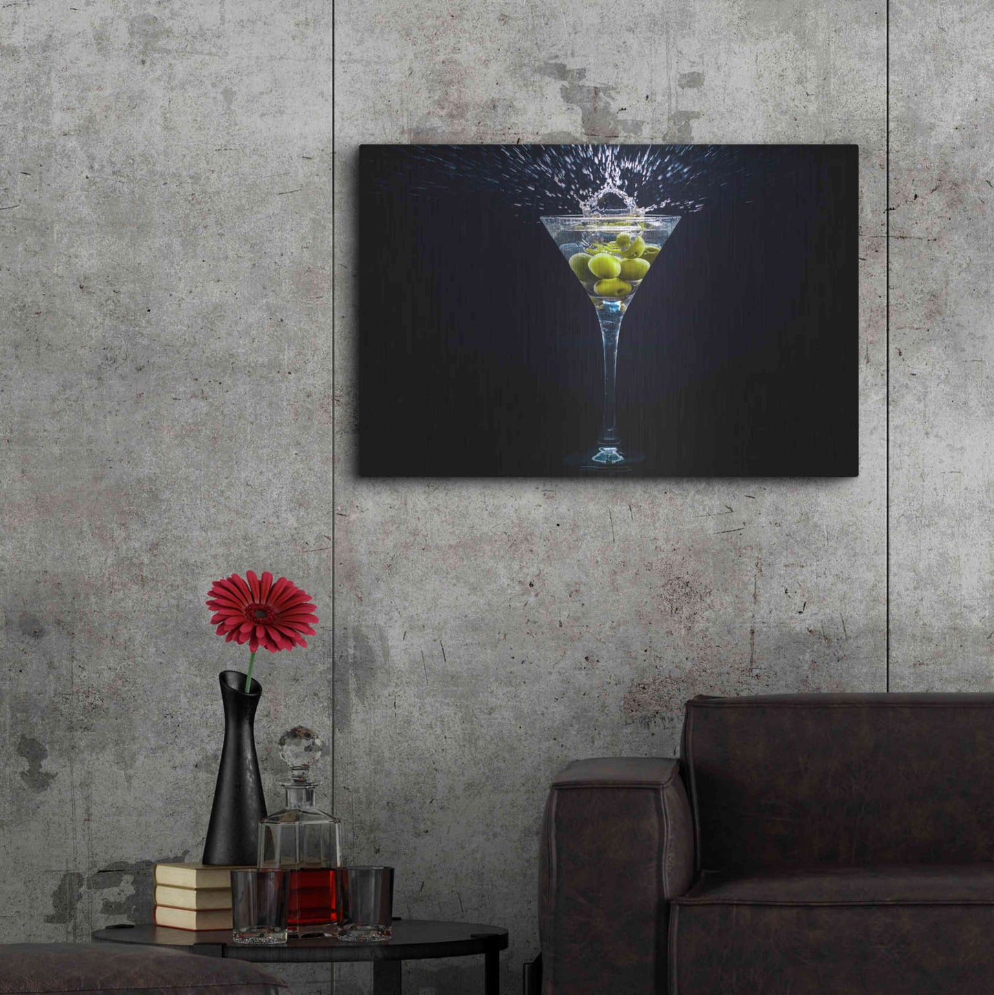 Luxe Metal Art 'Dirty Martini Splash' by Epic Portfolio, Metal Wall Art,36x24