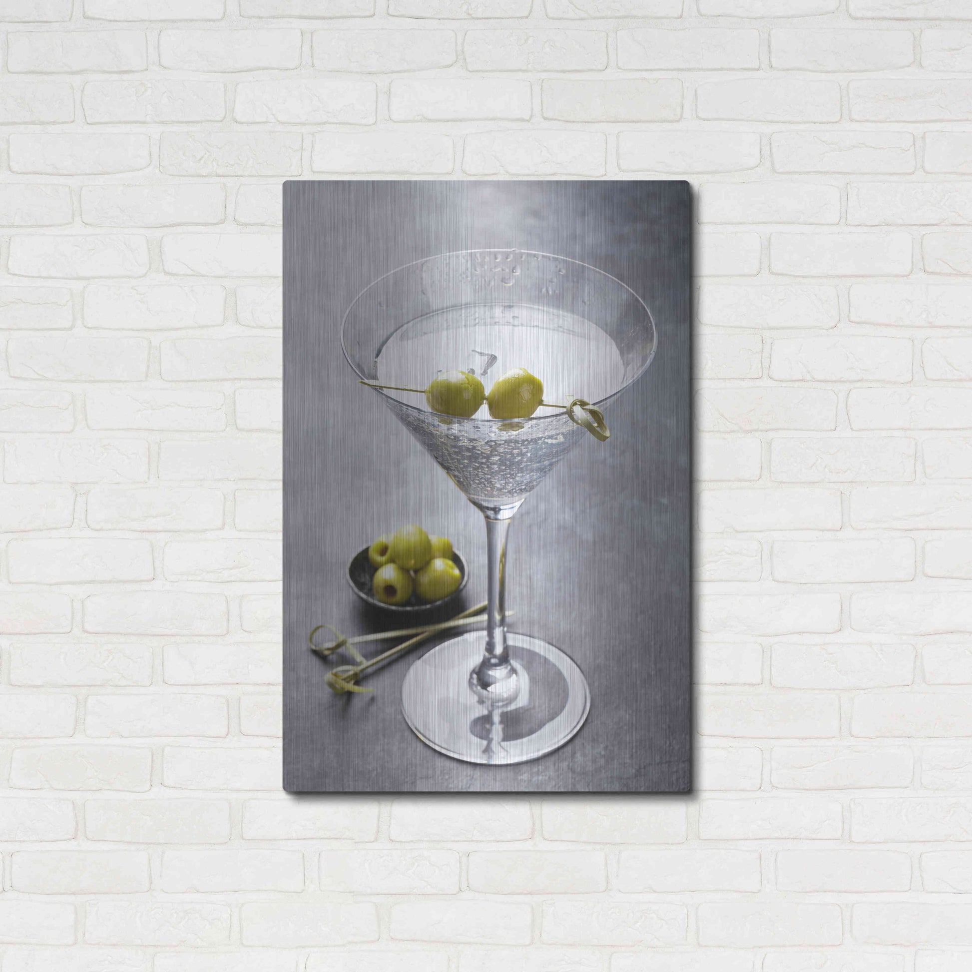 Luxe Metal Art 'Dirty Martini' by Epic Portfolio, Metal Wall Art,24x36