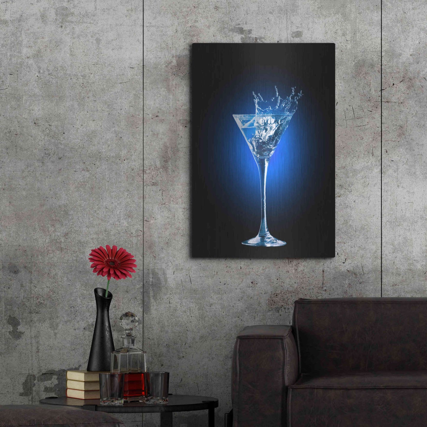 Luxe Metal Art 'Gin and Tonic Splash' by Epic Portfolio, Metal Wall Art,24x36