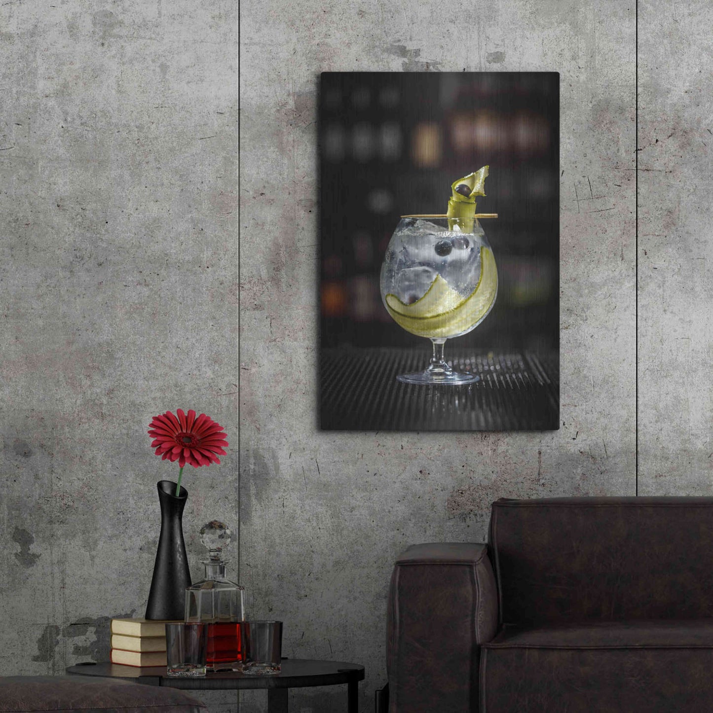 Luxe Metal Art 'Gin Cucumber Cooler' by Epic Portfolio, Metal Wall Art,24x36