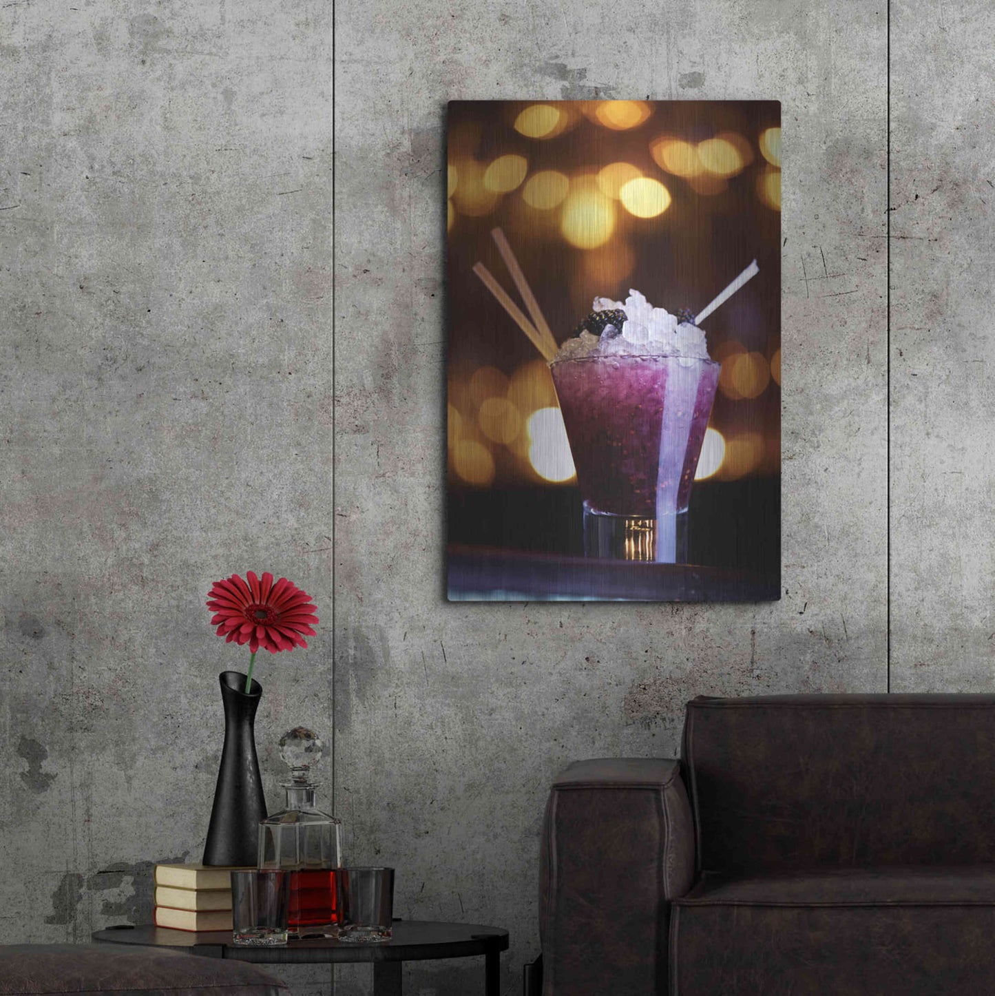 Luxe Metal Art 'Purple Nurple' by Epic Portfolio, Metal Wall Art,24x36