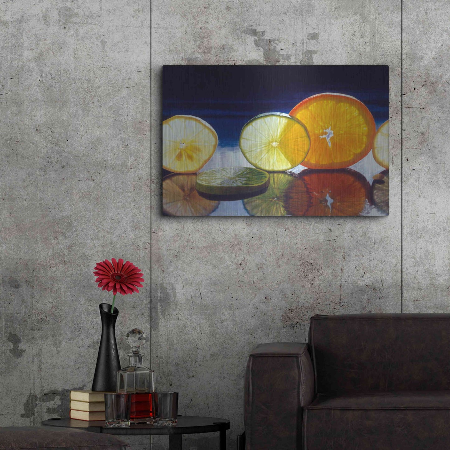 Luxe Metal Art 'Juicy Fruit' by Cecile Baird, Metal Wall Art,36x24