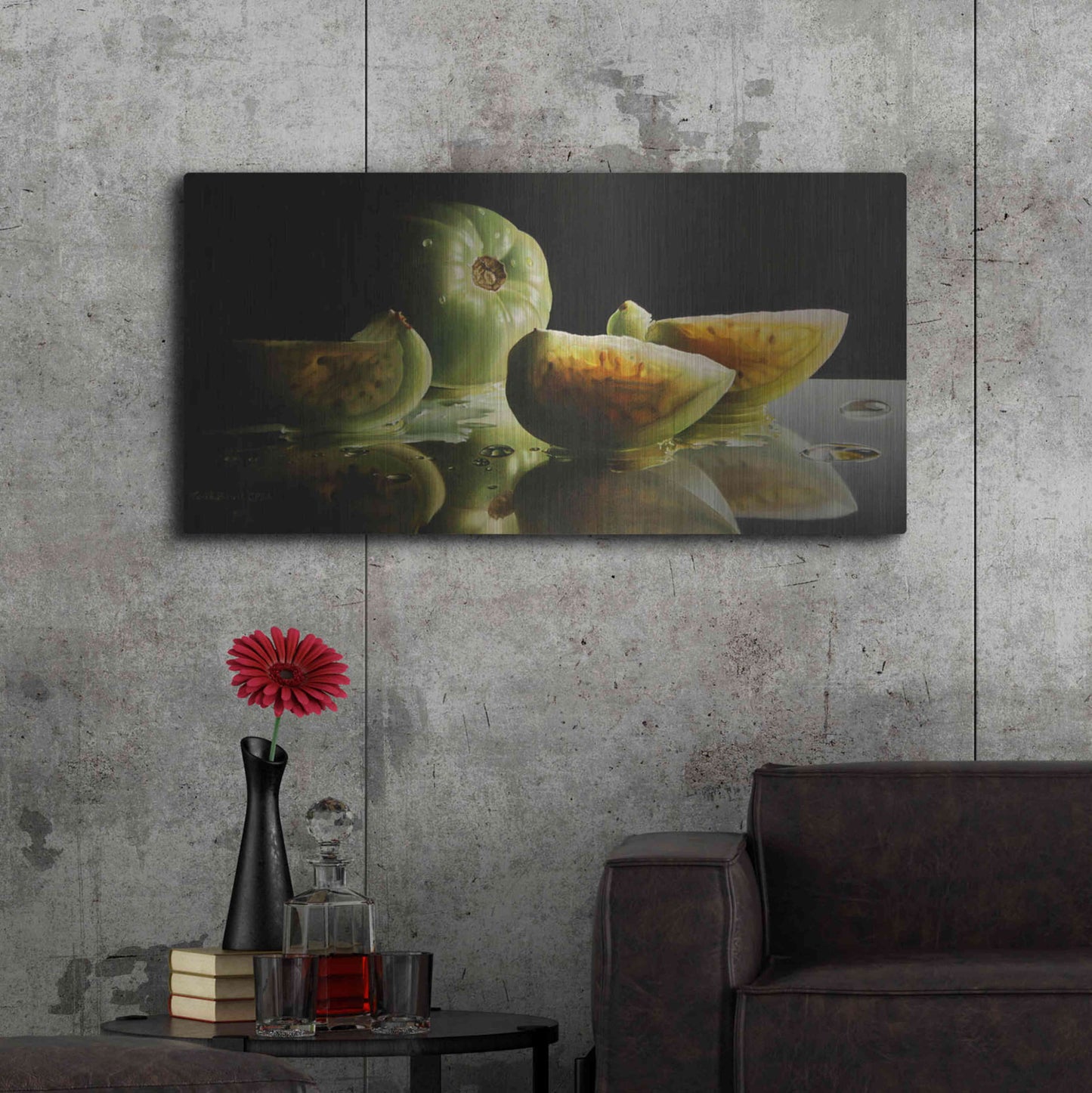 Luxe Metal Art 'Ripening' by Cecile Baird, Metal Wall Art,48x24