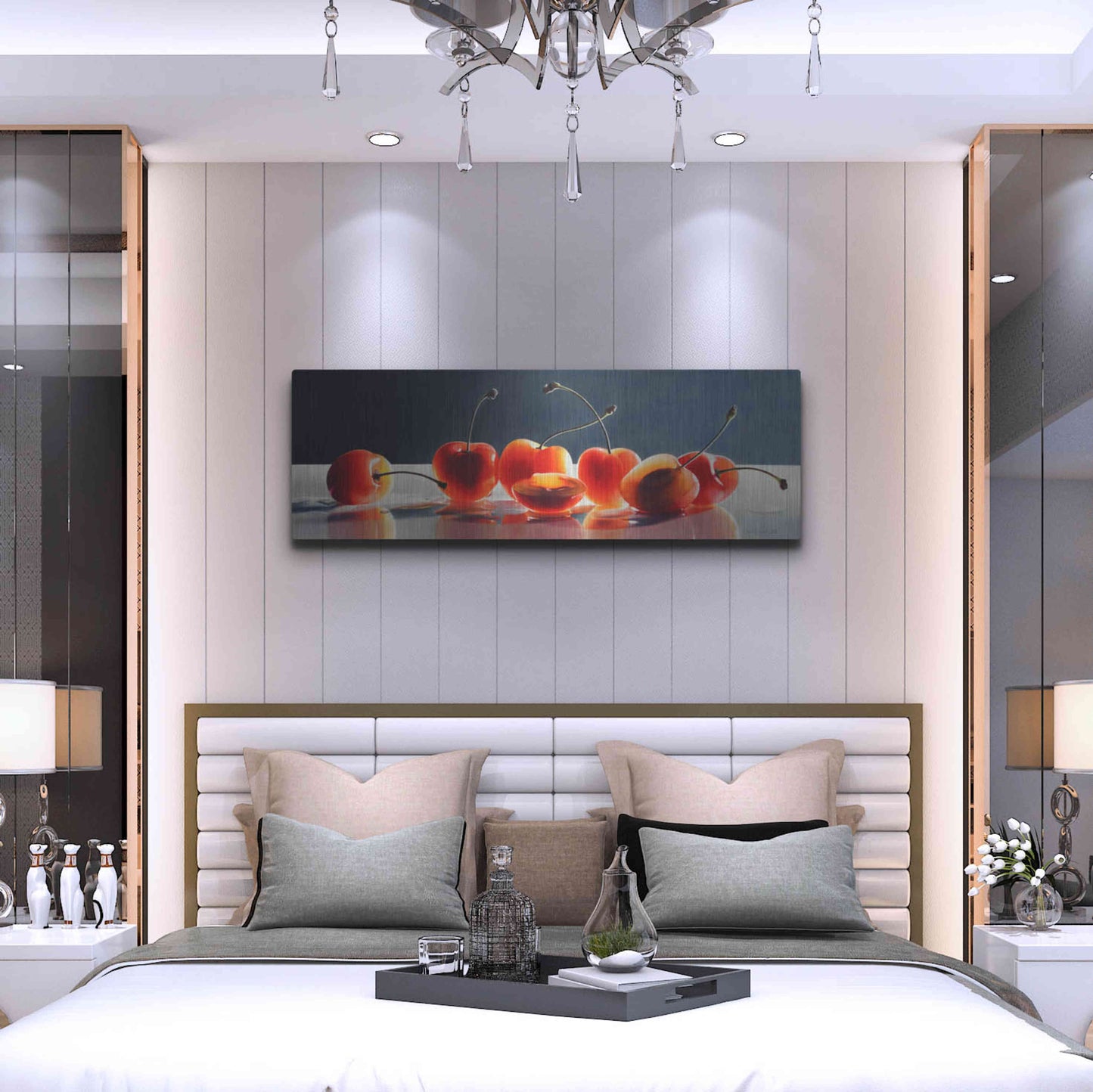 Luxe Metal Art 'Royal Rainiers' by Cecile Baird, Metal Wall Art,48x16