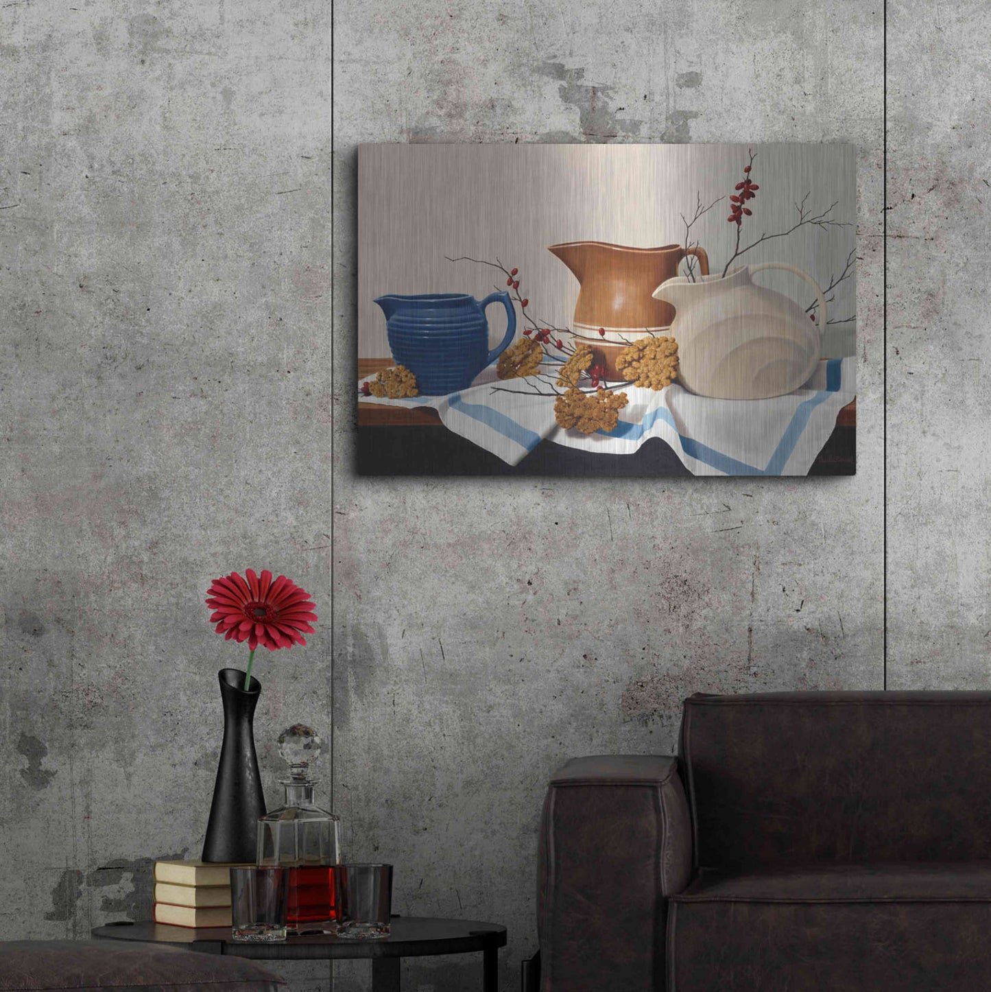 Luxe Metal Art 'Pitcher Perfect' by Cecile Baird, Metal Wall Art,36x24