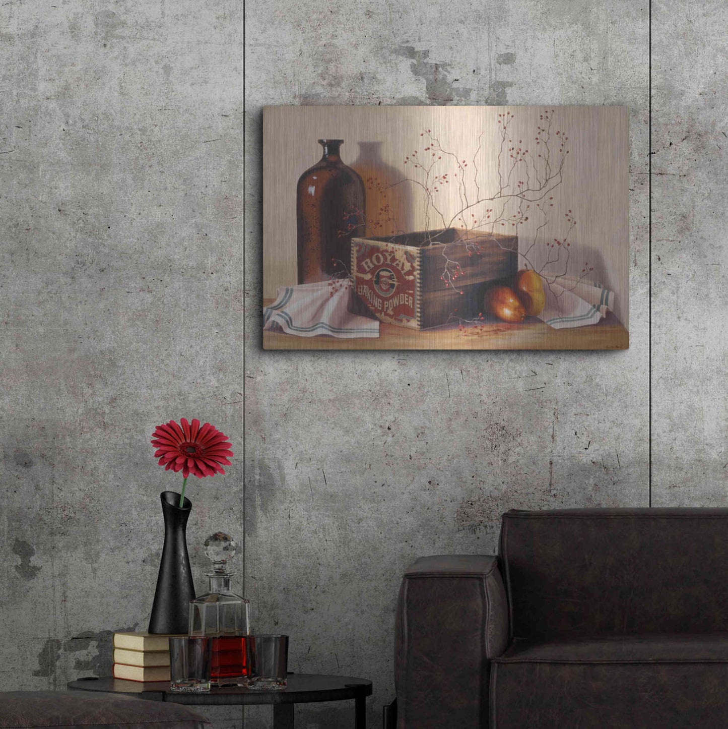 Luxe Metal Art 'Royal Rose Hips' by Cecile Baird, Metal Wall Art,36x24