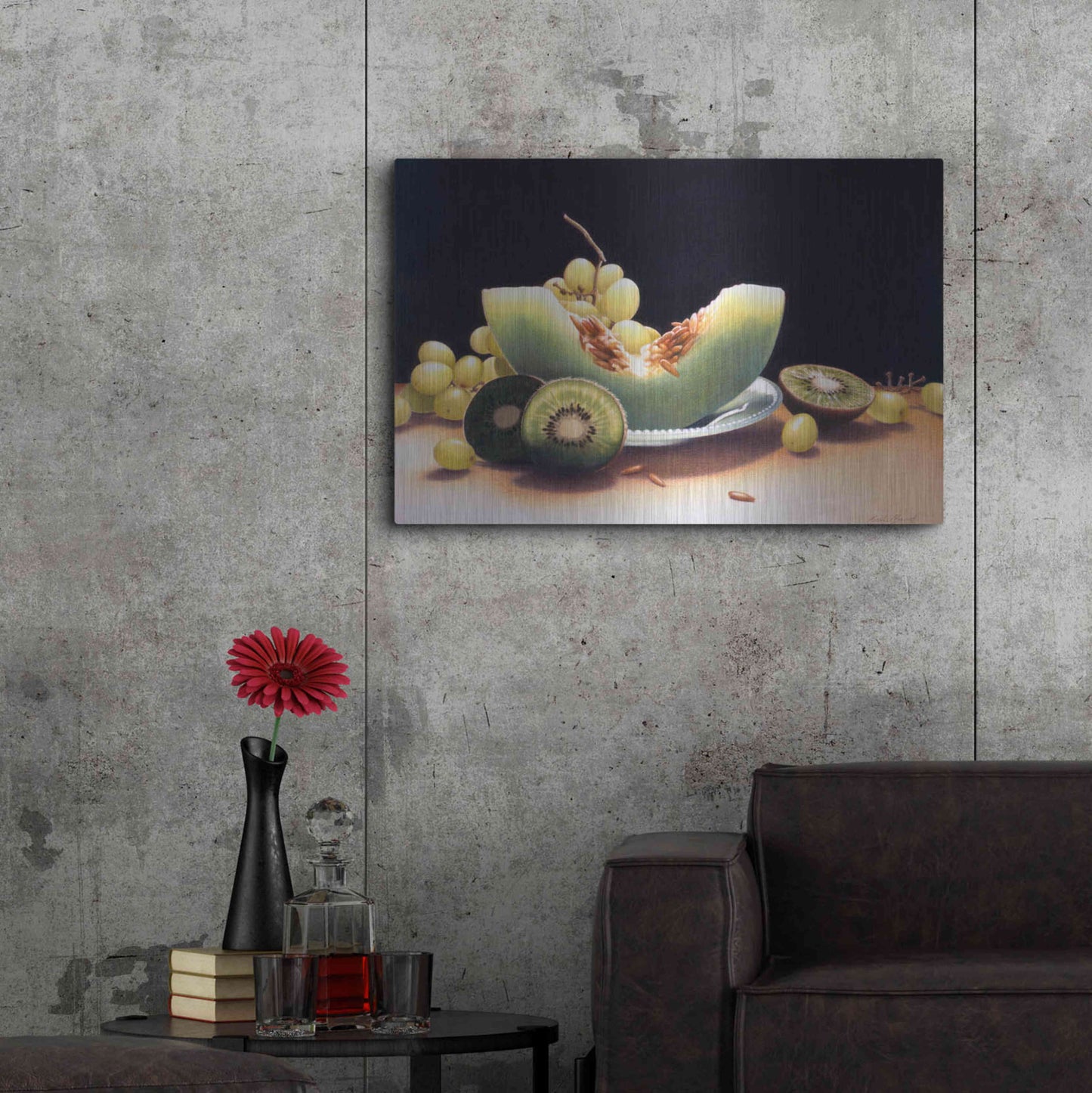 Luxe Metal Art 'Shades Of Green' by Cecile Baird, Metal Wall Art,36x24