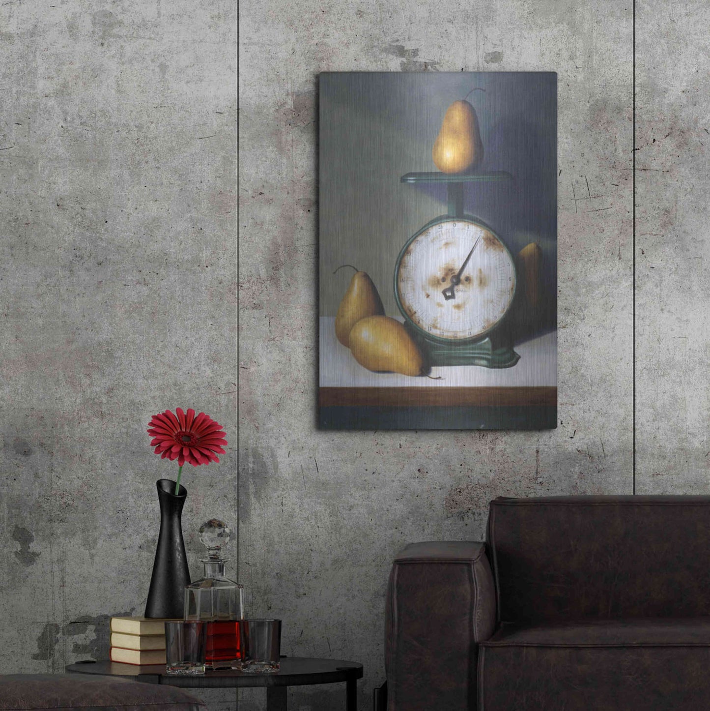 Luxe Metal Art 'Two Pound Pear' by Cecile Baird, Metal Wall Art,24x36