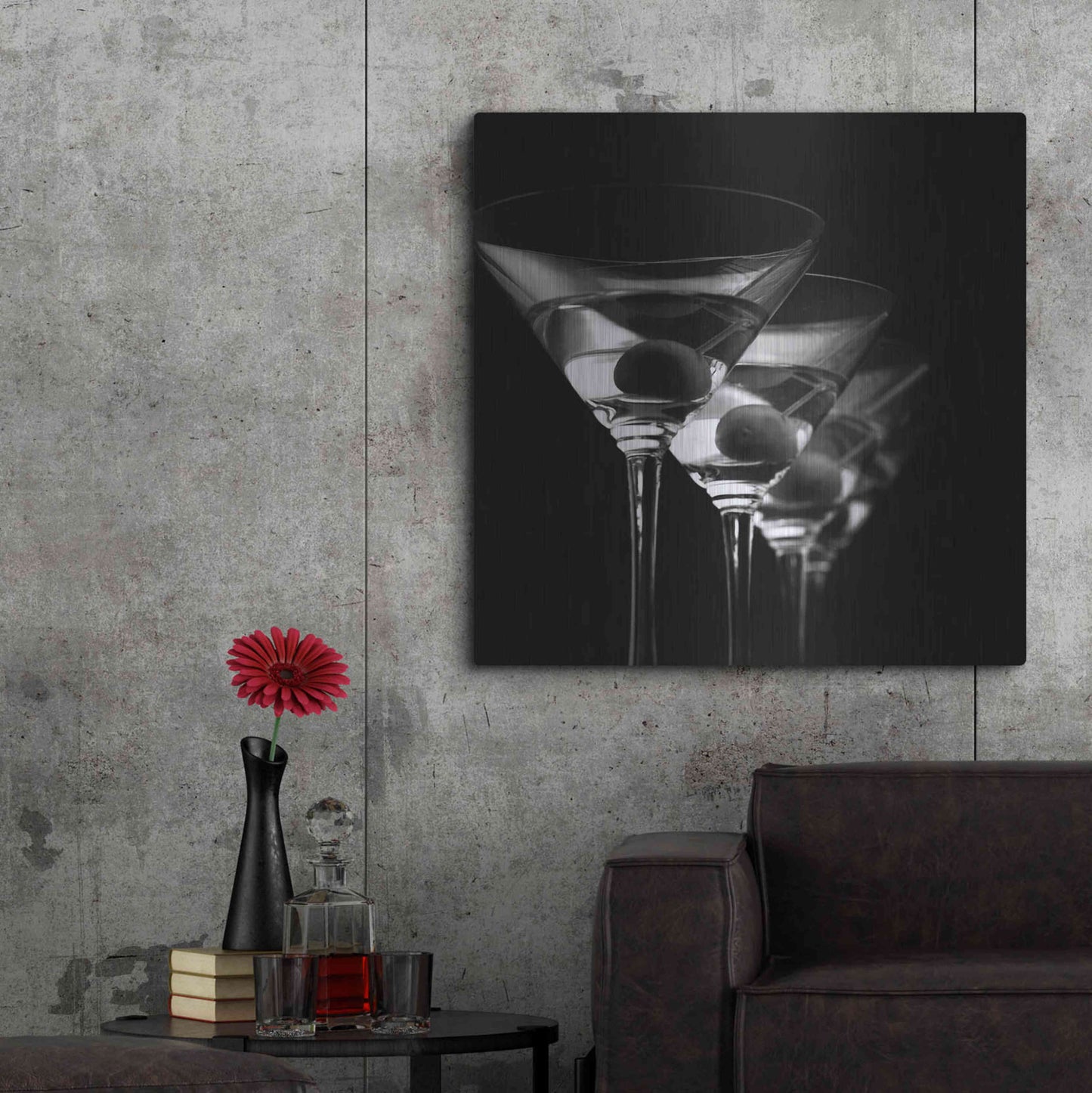 Luxe Metal Art 'Line Em Up 3' by Clive Branson, Metal Wall Art,36x36