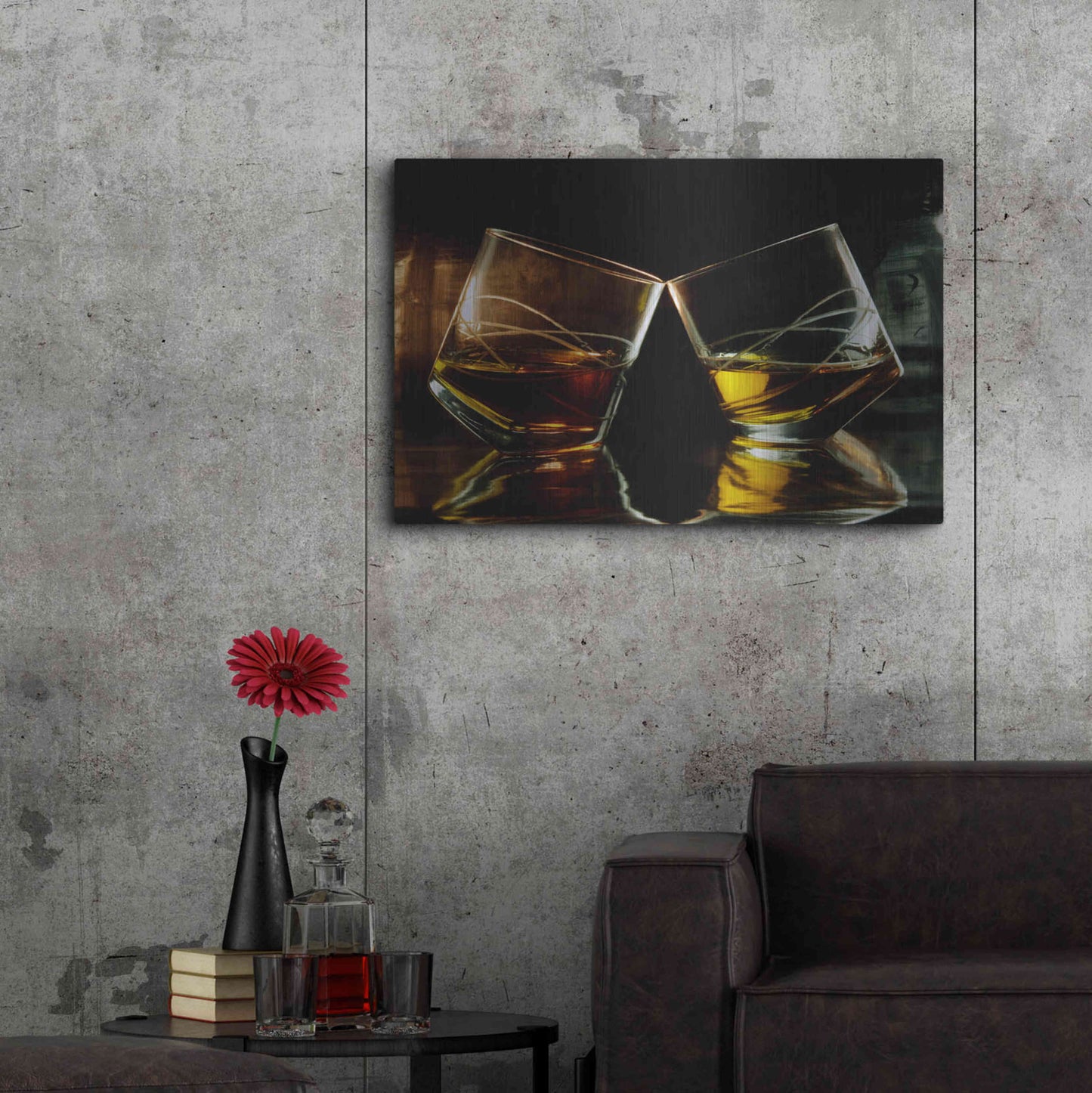 Luxe Metal Art 'Scotch For Any Occasion' by Clive Branson, Metal Wall Art,36x24