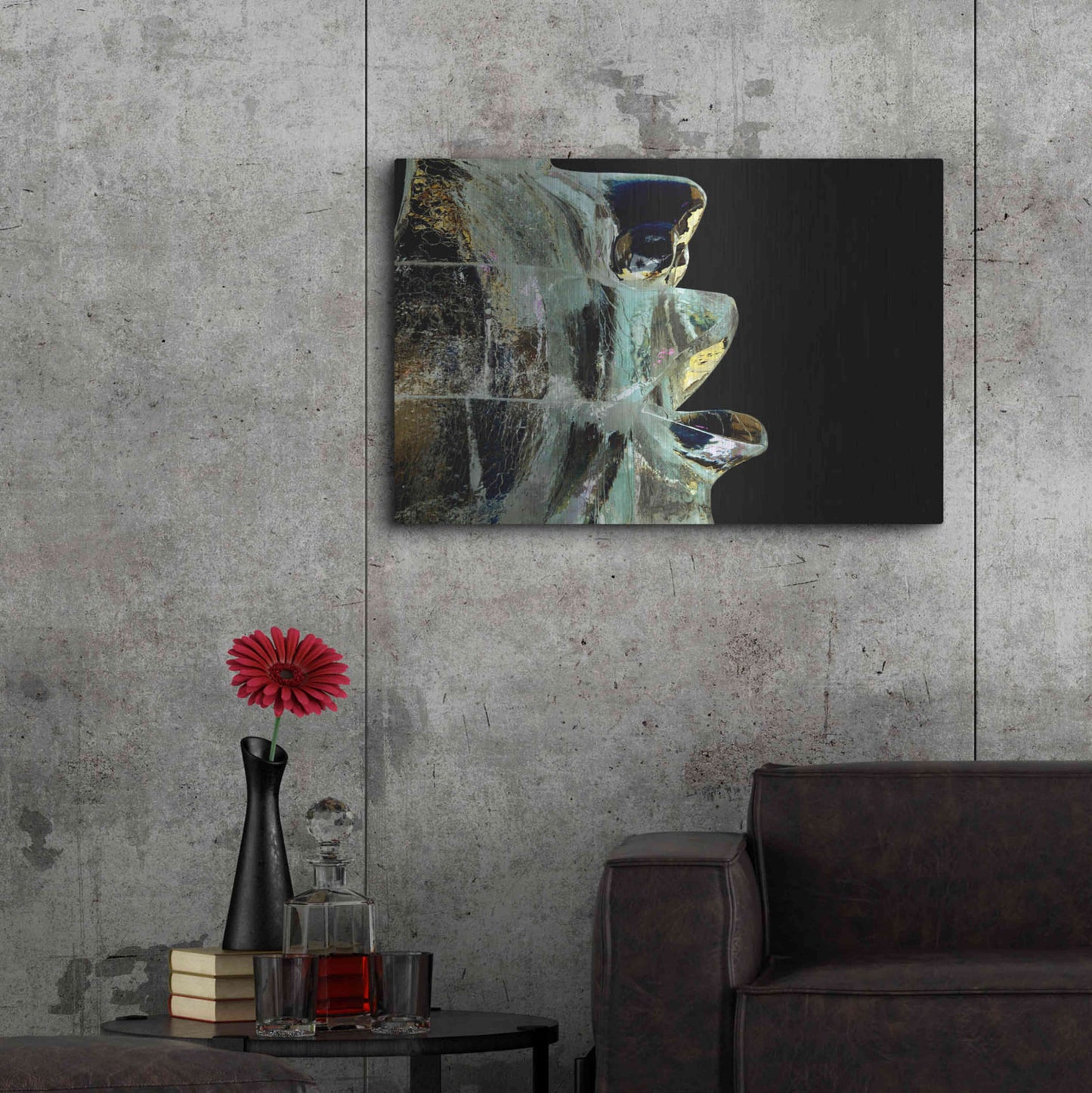 Luxe Metal Art 'My Voice Ice Sculpture Winterlude' by Clive Branson, Metal Wall Art,36x24